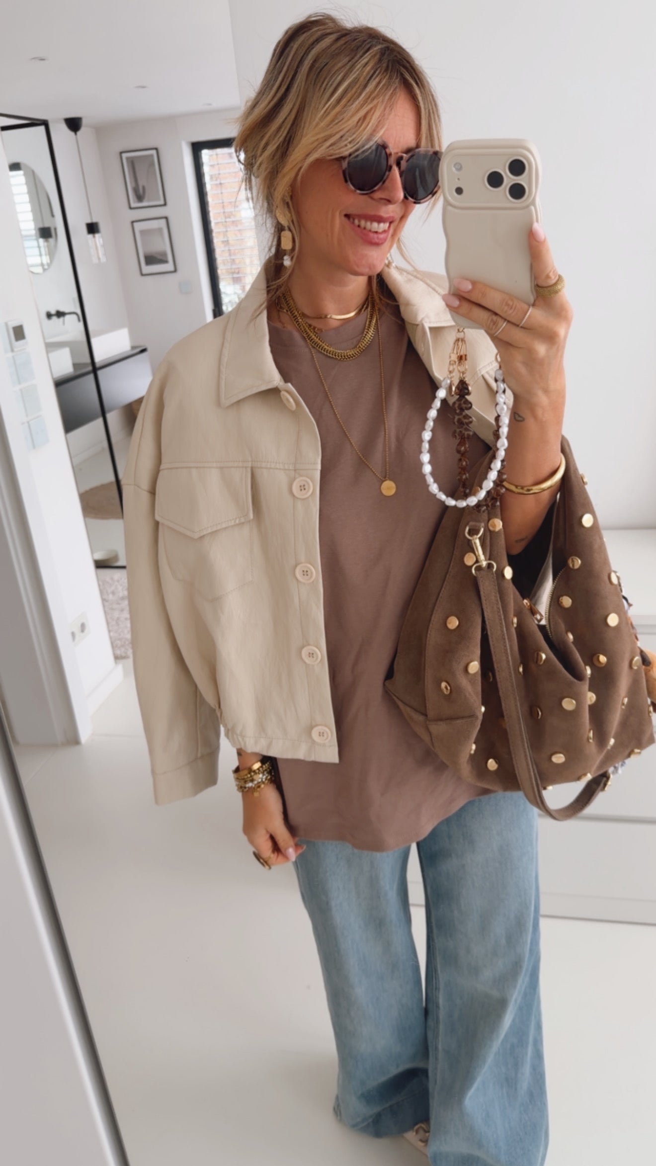 Bomber Jacke Lederoptik