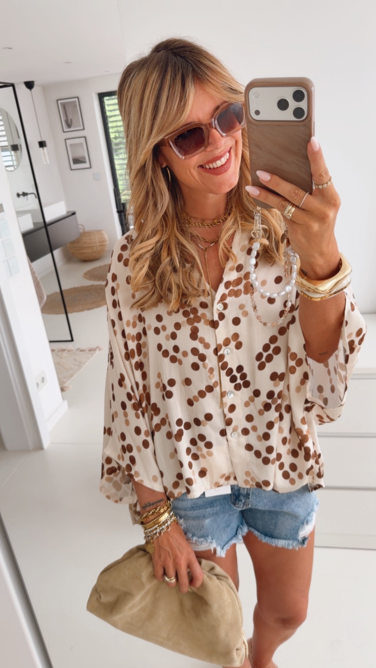 Oversize Bluse Dots