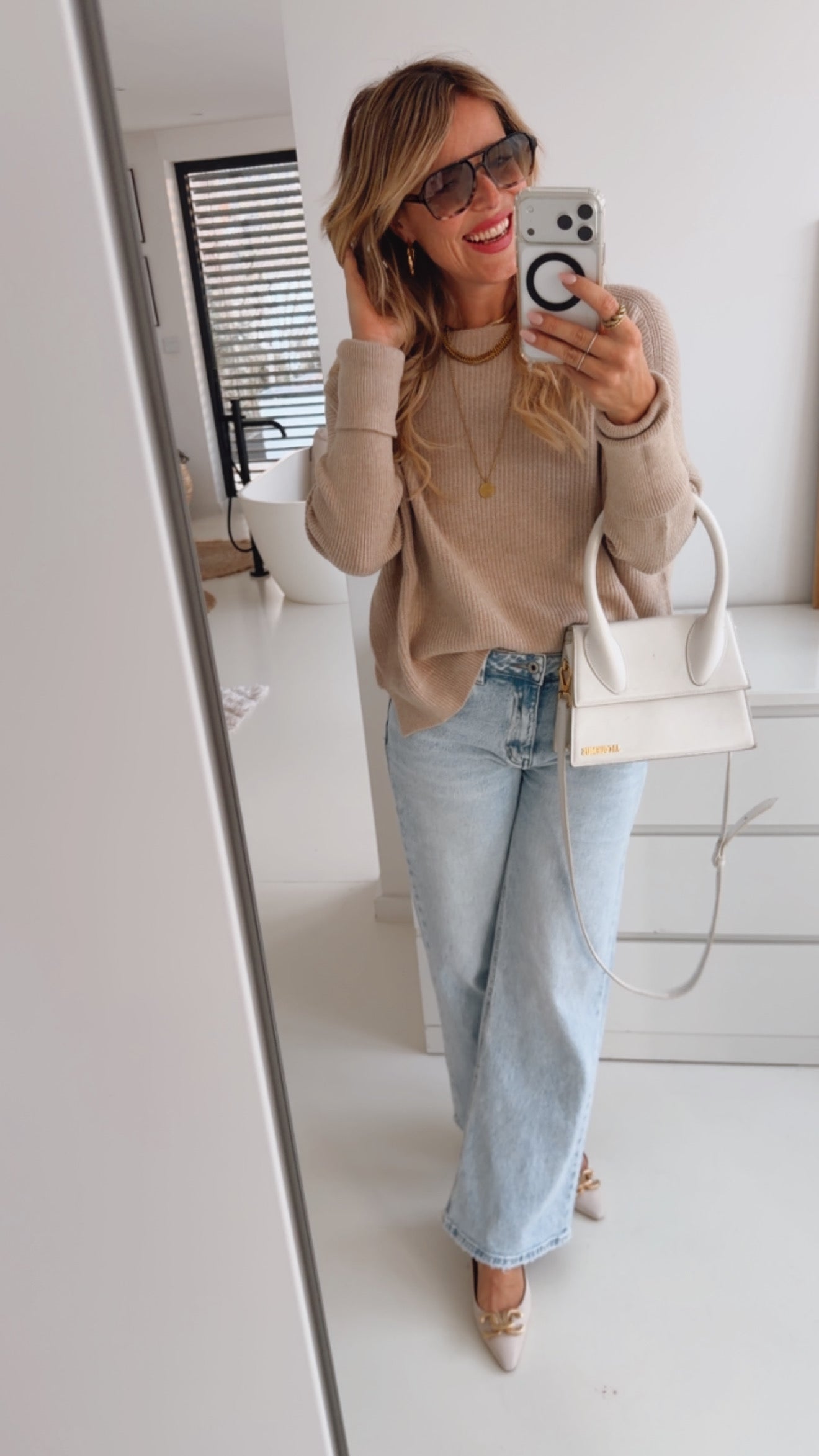 Ribbed Strick Pulli Umschlagarm