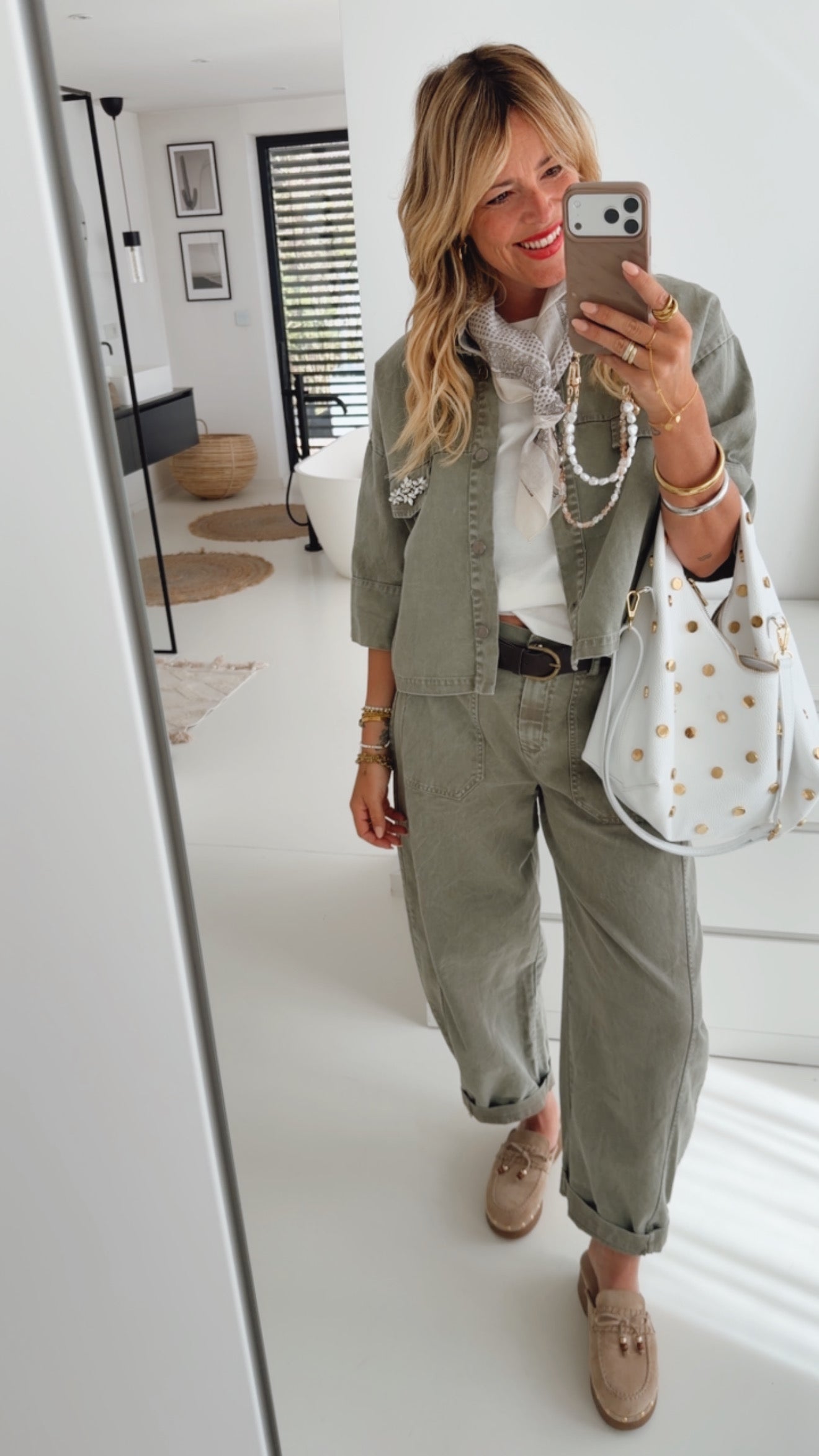Midi Hemd Jeans Optik