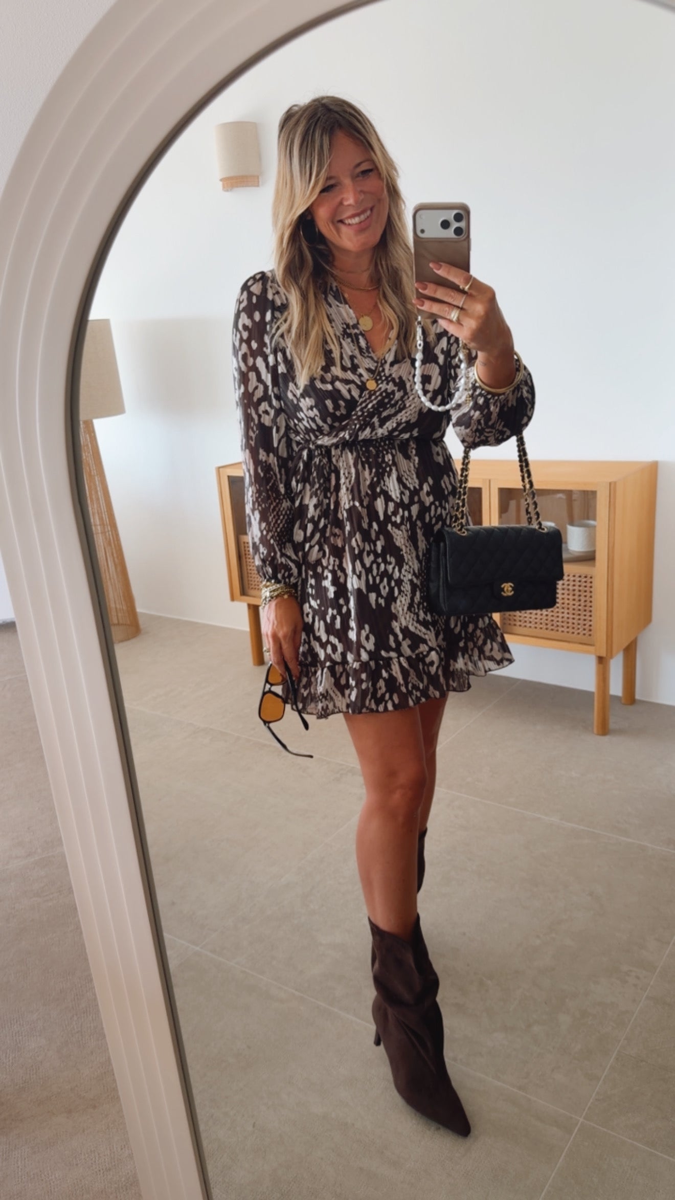 Plissee Kleid Glitter Pattern