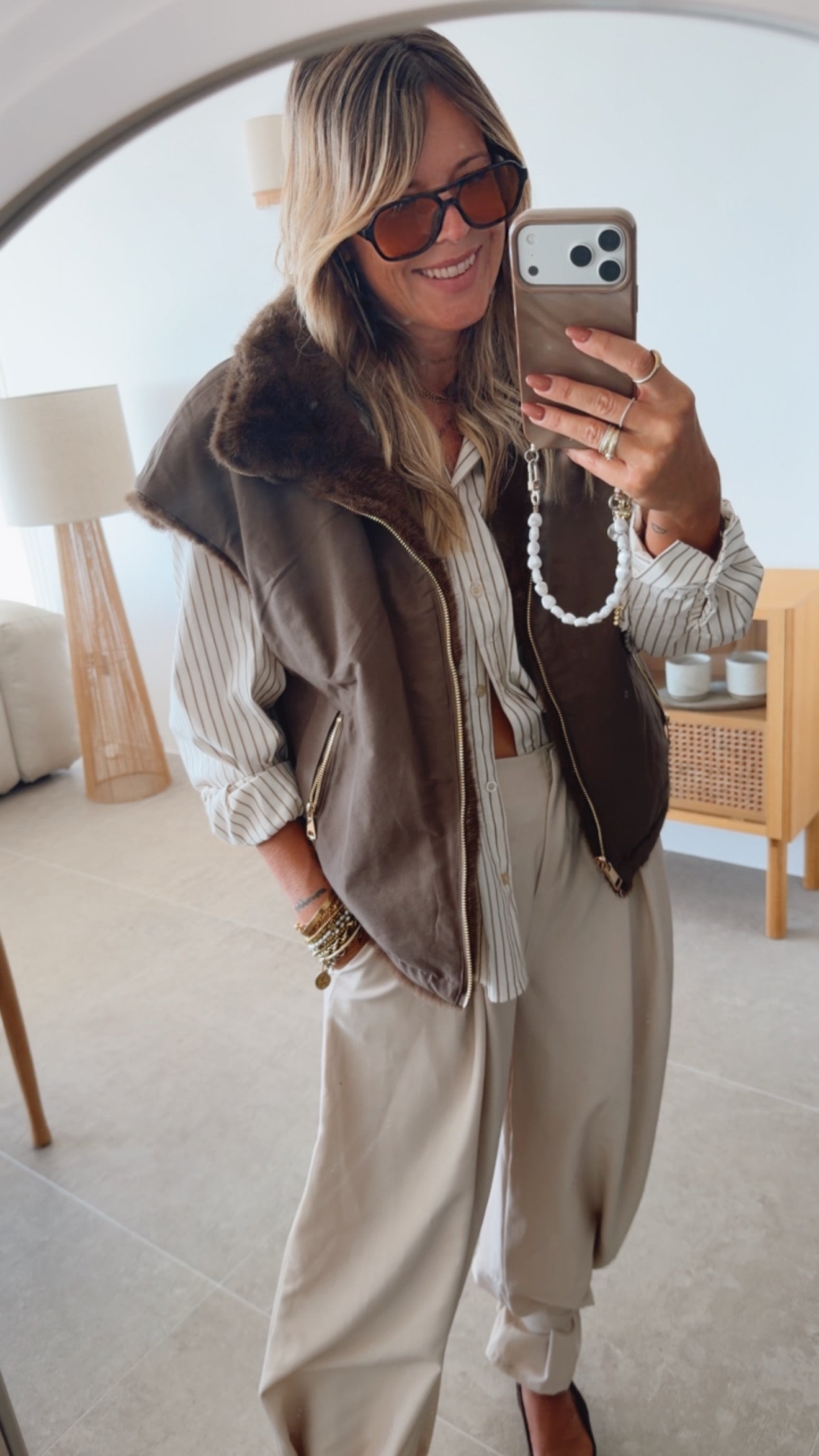 Faux Fur Weste zum Wenden