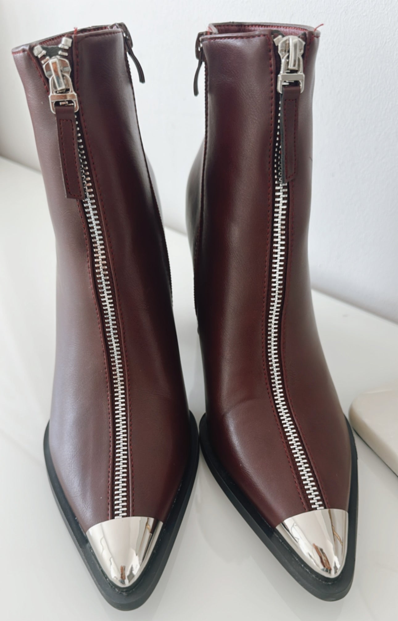 Boots Silver Zipper