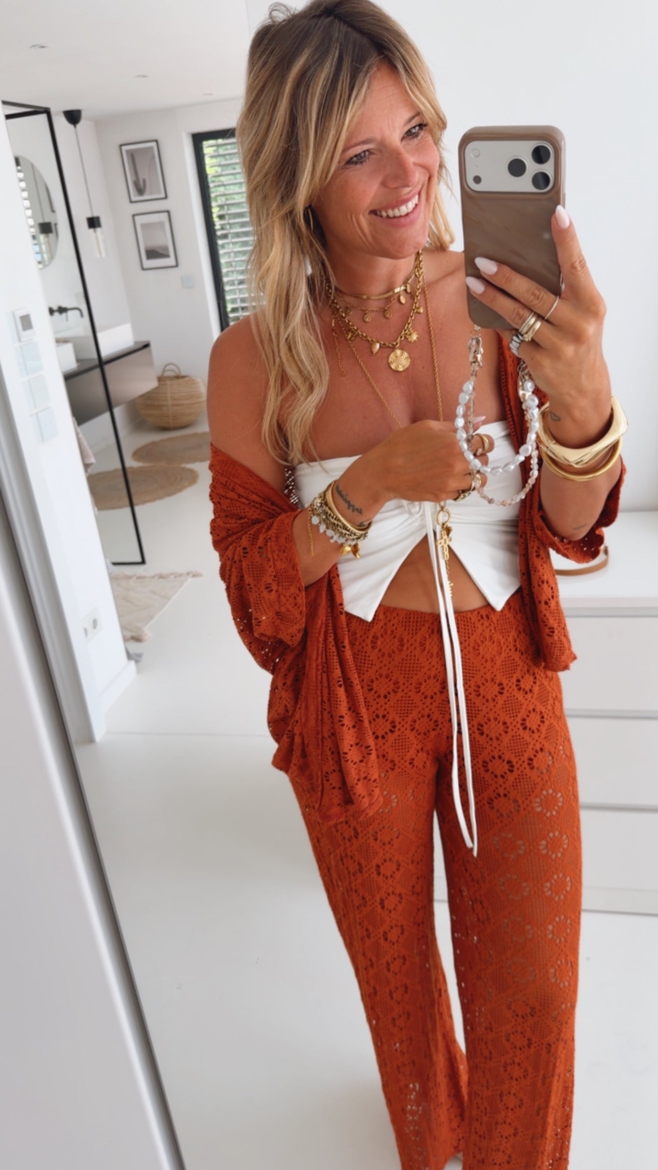Lace Festival Hose Straight Leg