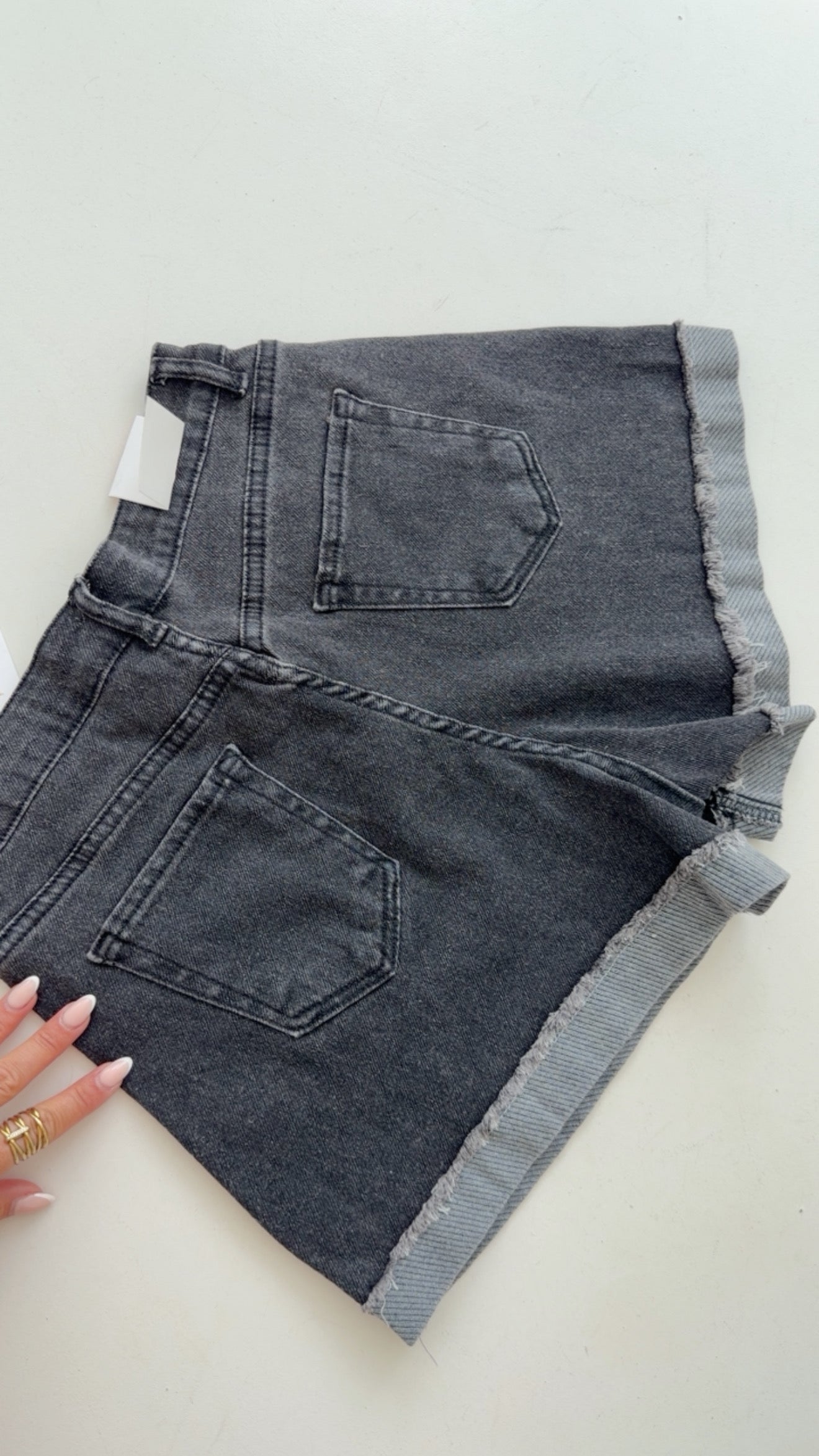 Jeans Shorts mit Umschlag