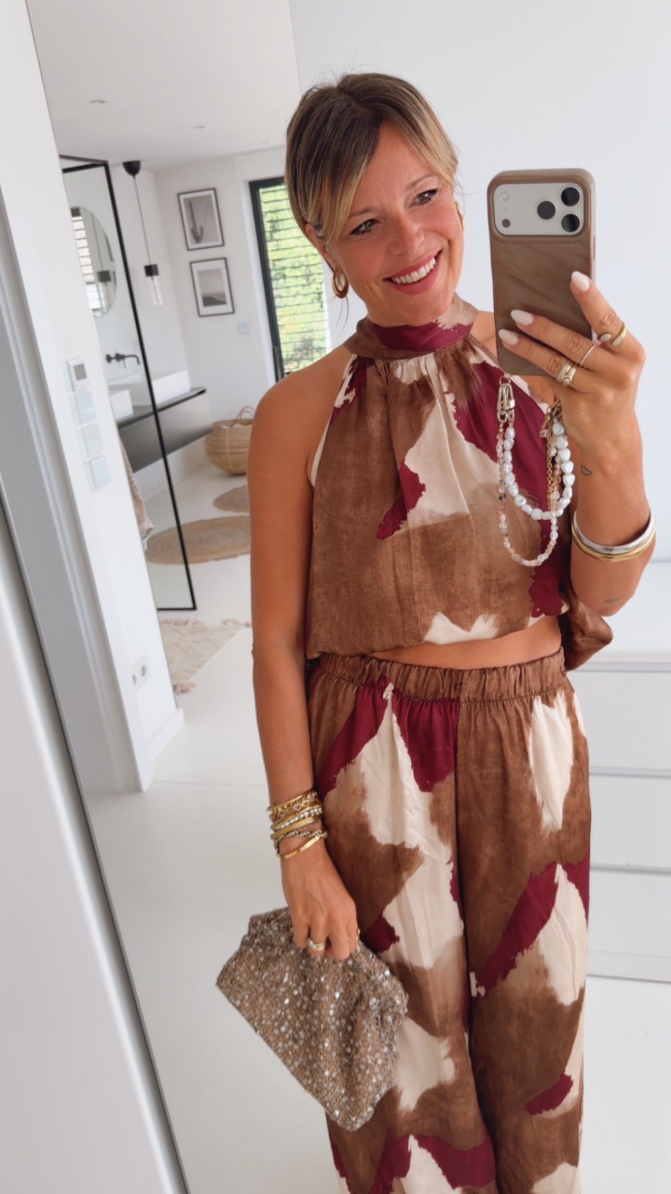 Flowy Neckholder Top Waterdots