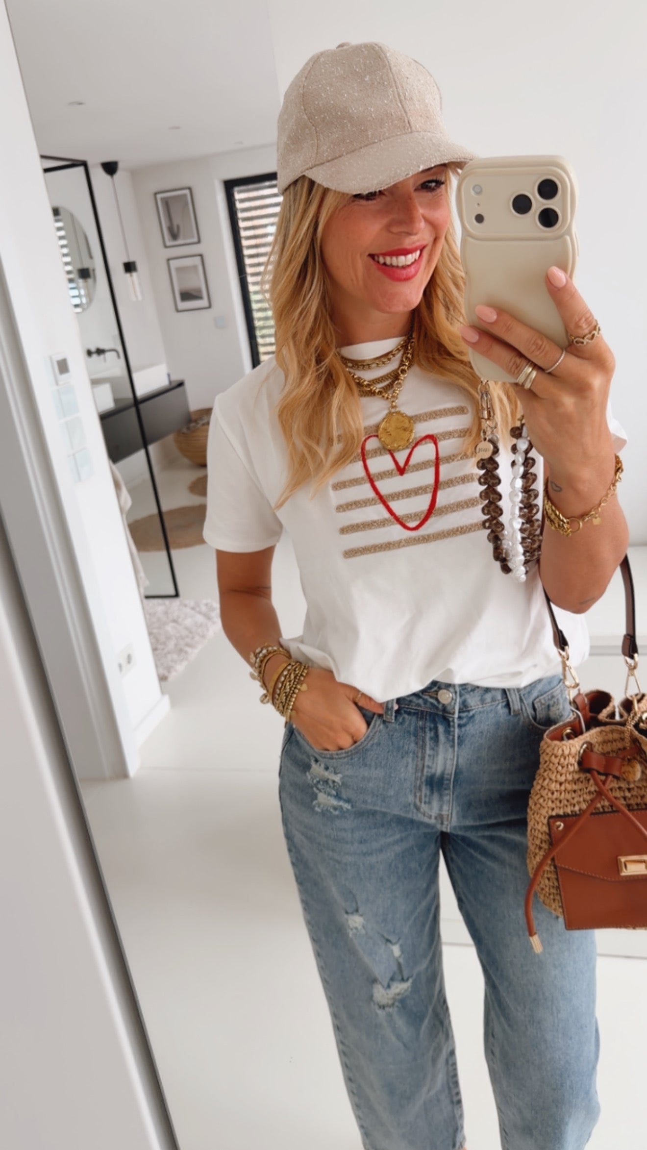 T-Shirt Heart and Stripes