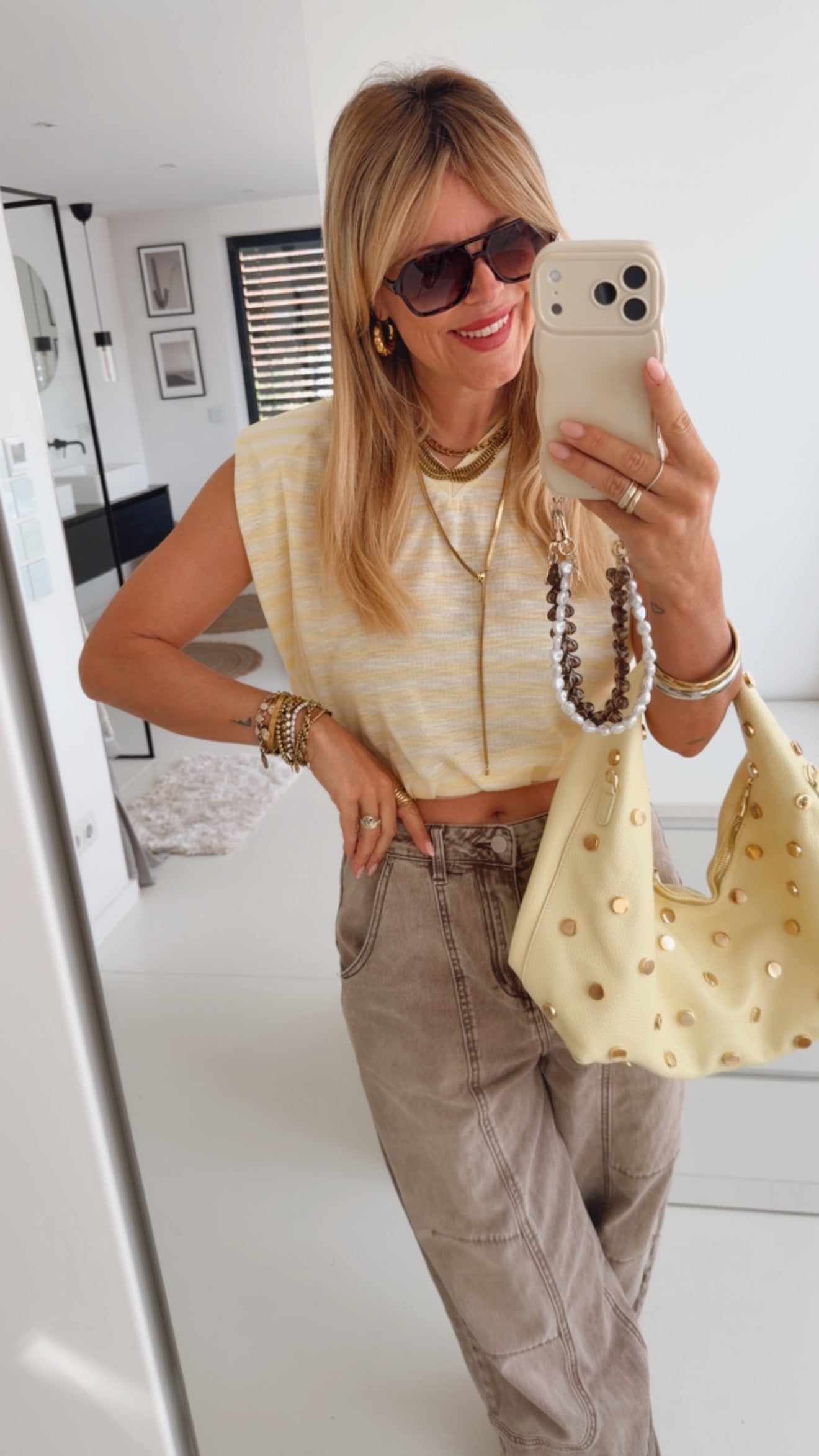 Midi Oberteil Shoulder Pads