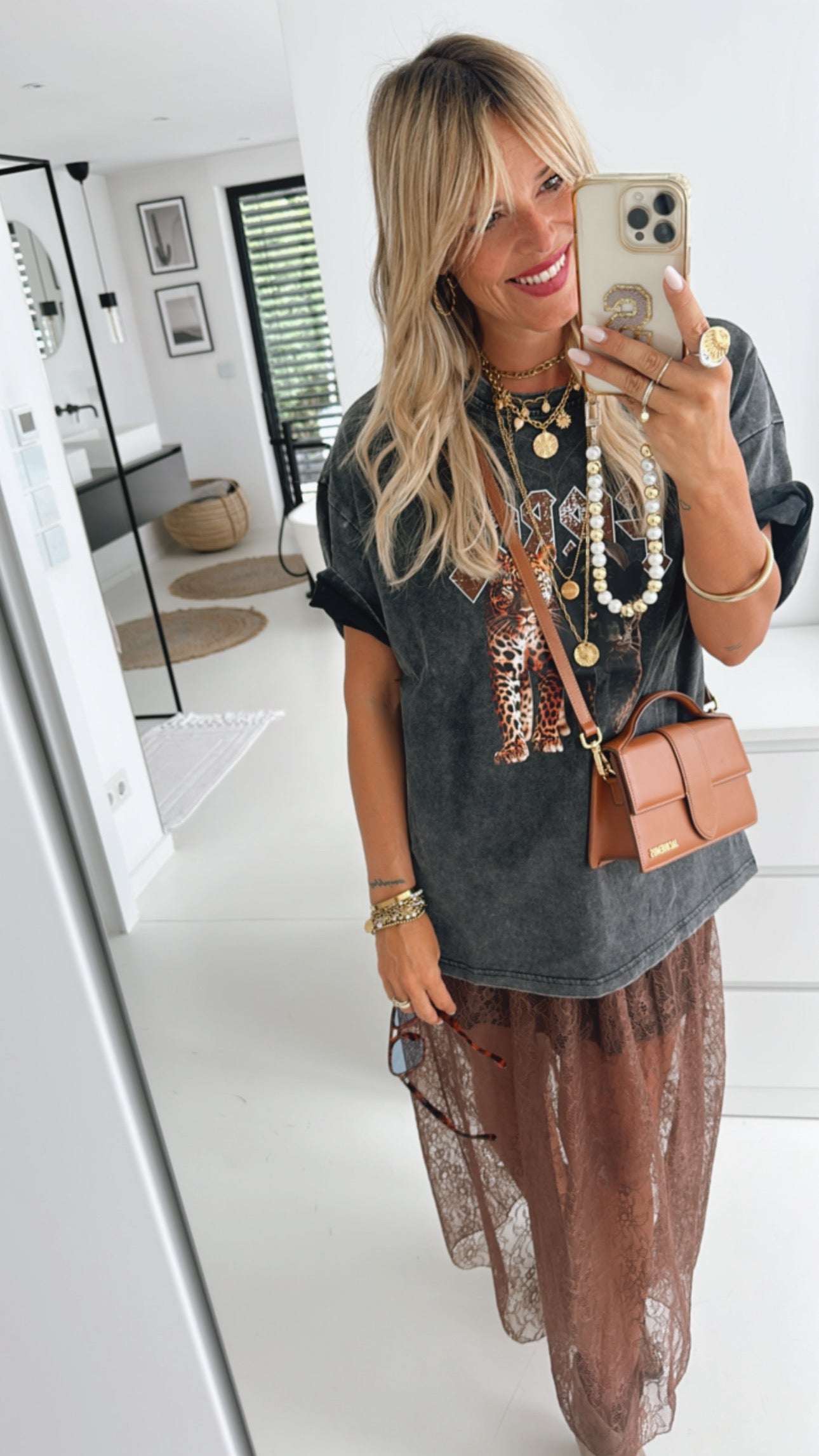 Long T-Shirt Edgy Print