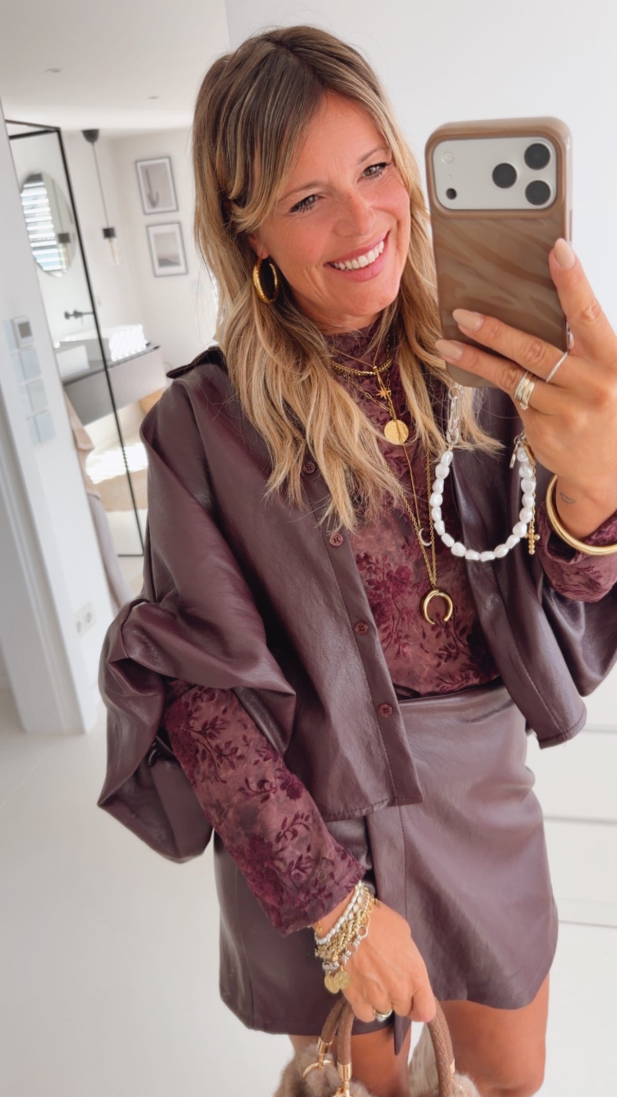 Fledermaus Jacke Lederoptik