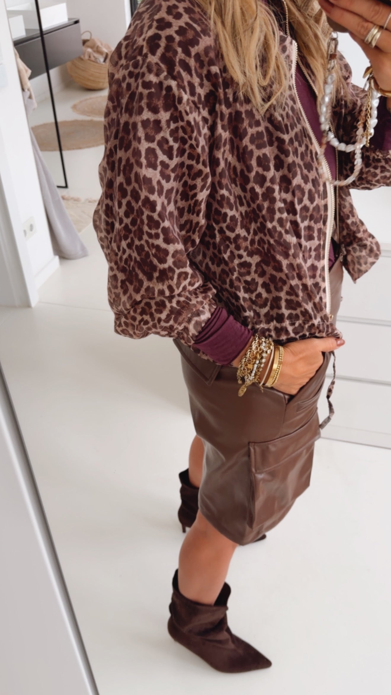 Midi Shorts Lederoptik
