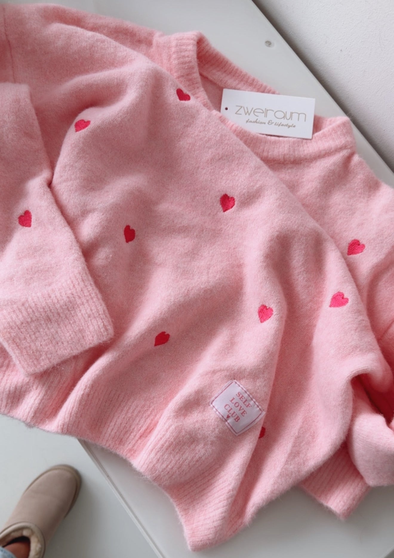 Midi Strick Pulli Hearts