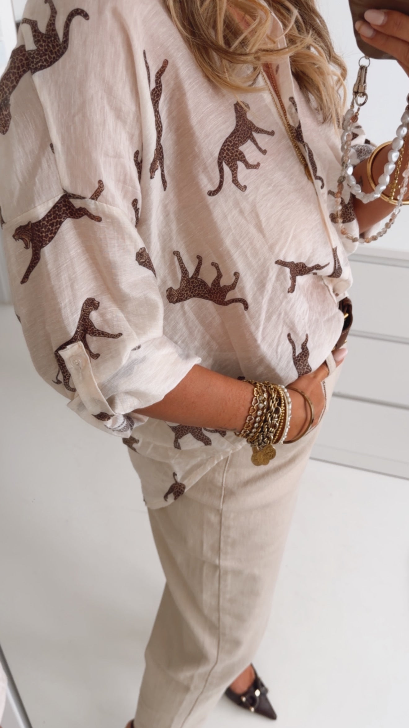Sheer Bluse Luftig