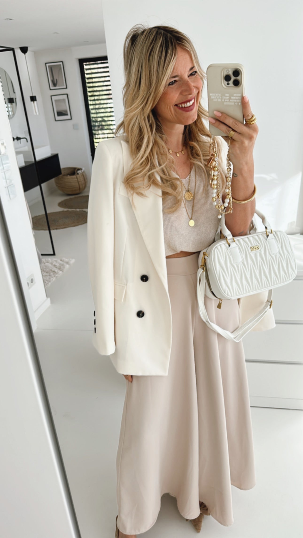 Hose Wide Leg Fine Stripes