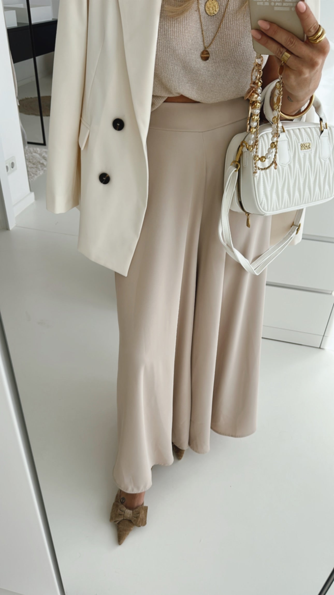 Hose Wide Leg Fine Stripes