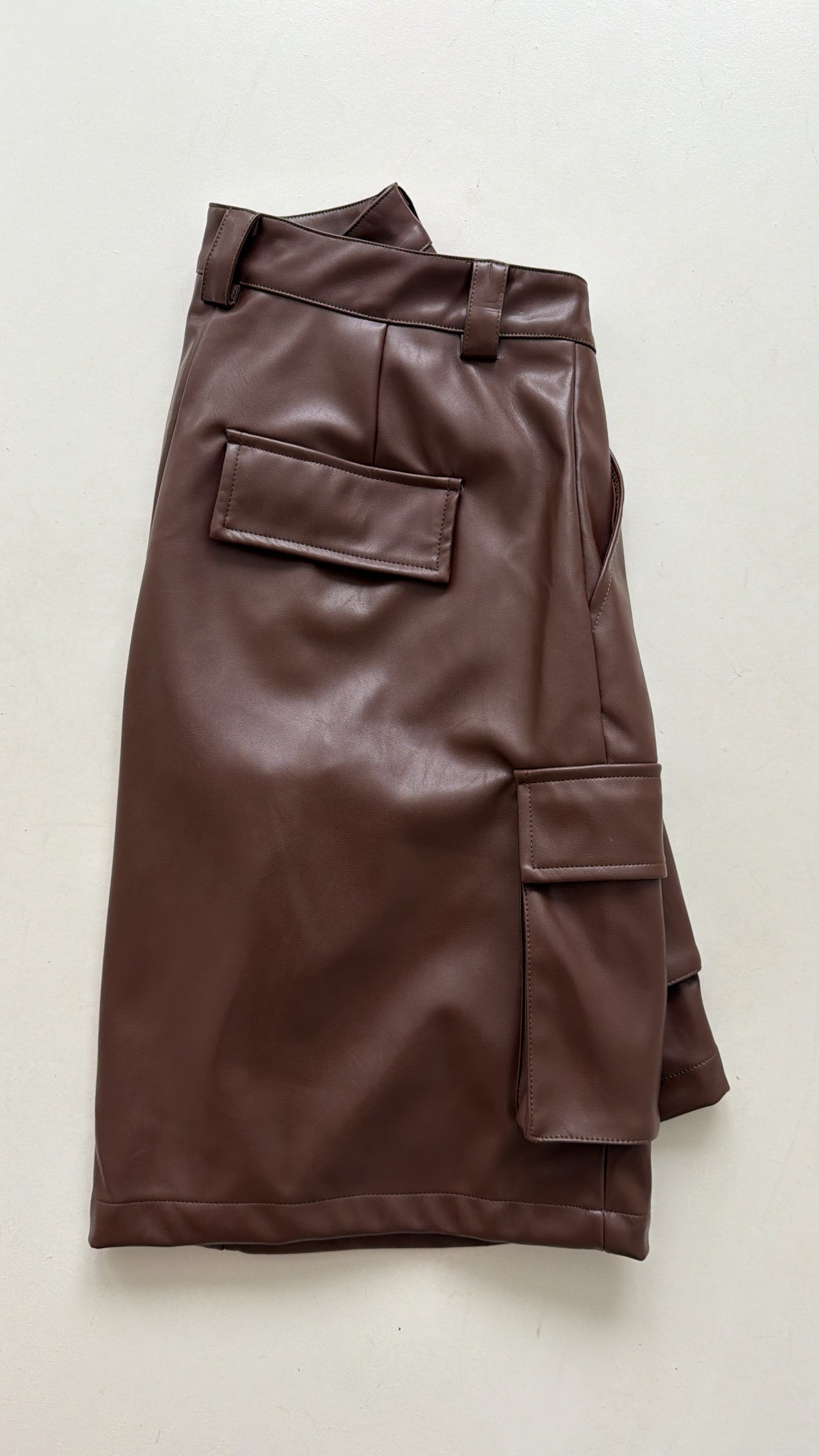 Midi Shorts Lederoptik