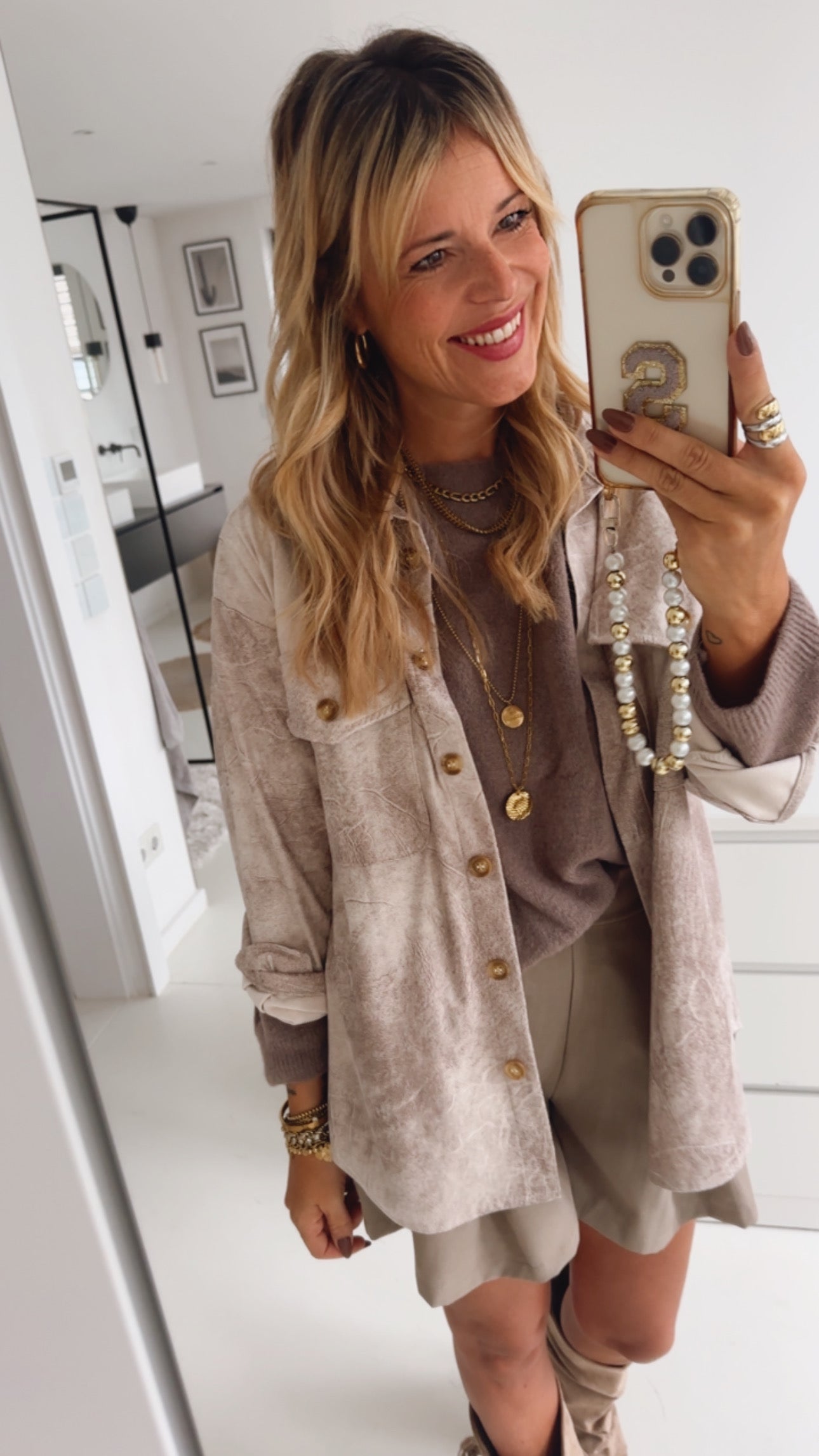 Midi Pulli Roundneck mit Bündchenarm