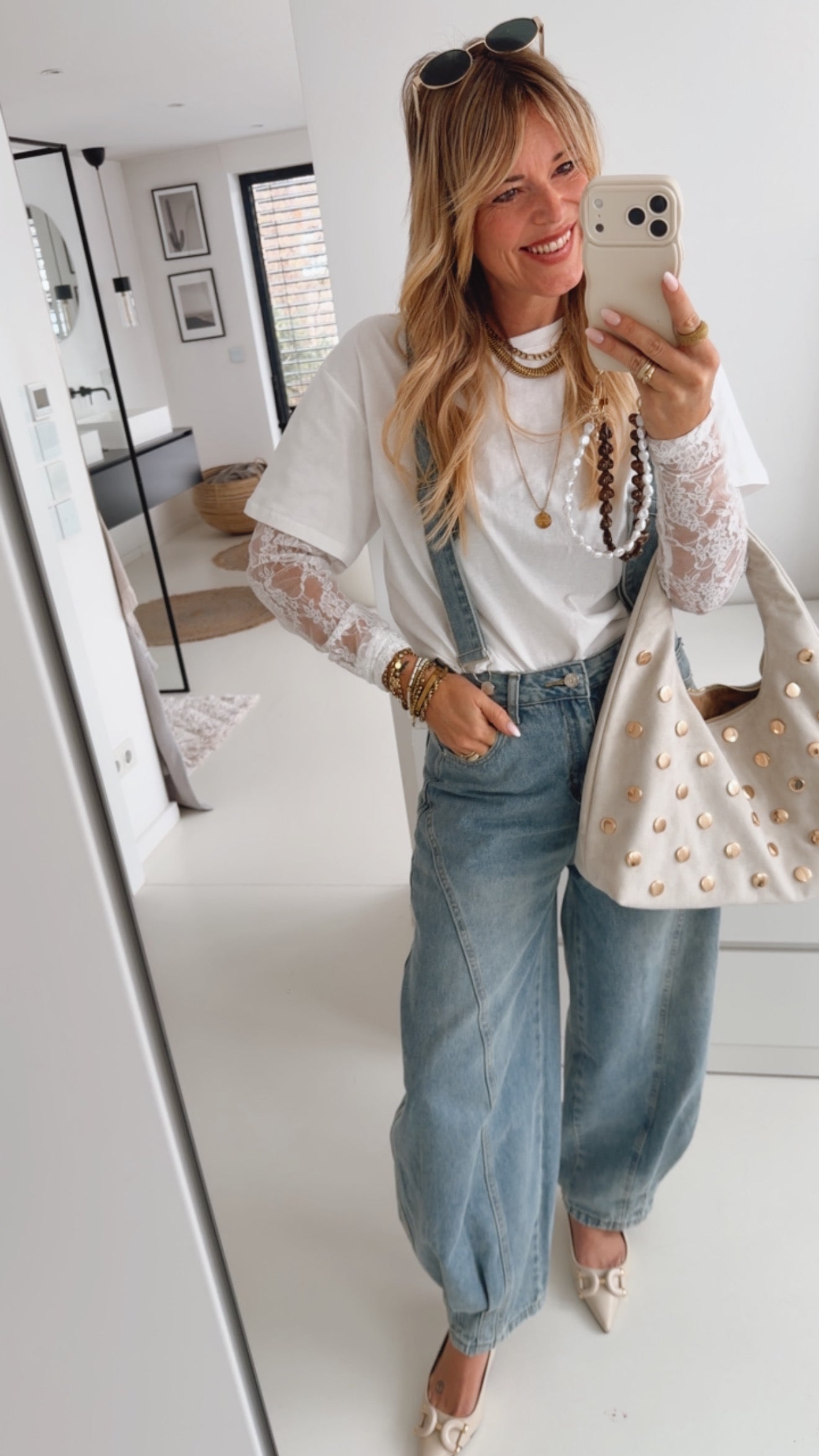 Jeans Hose mit Hosenträgern