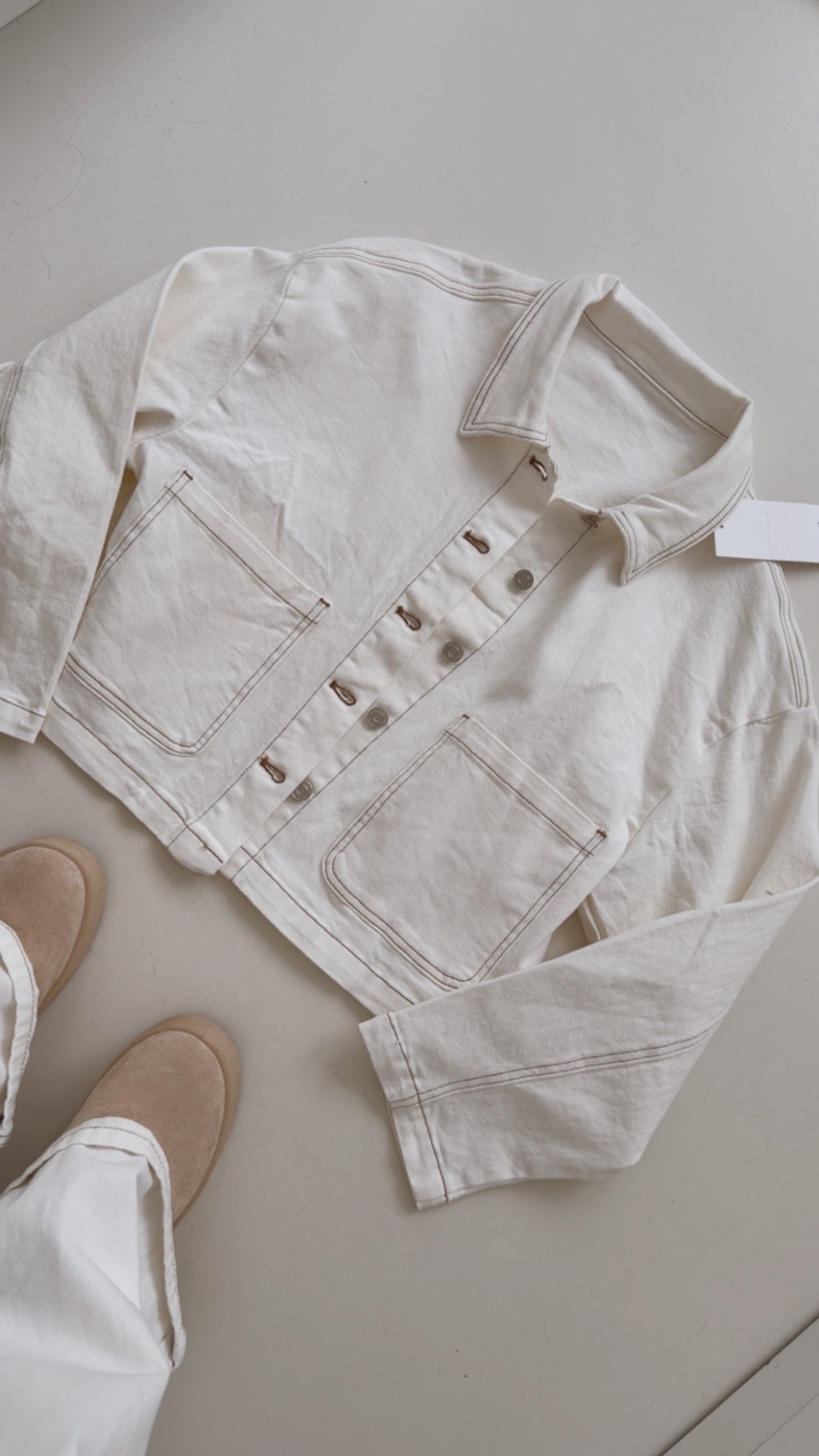 Midi Jeans Jacke Seam