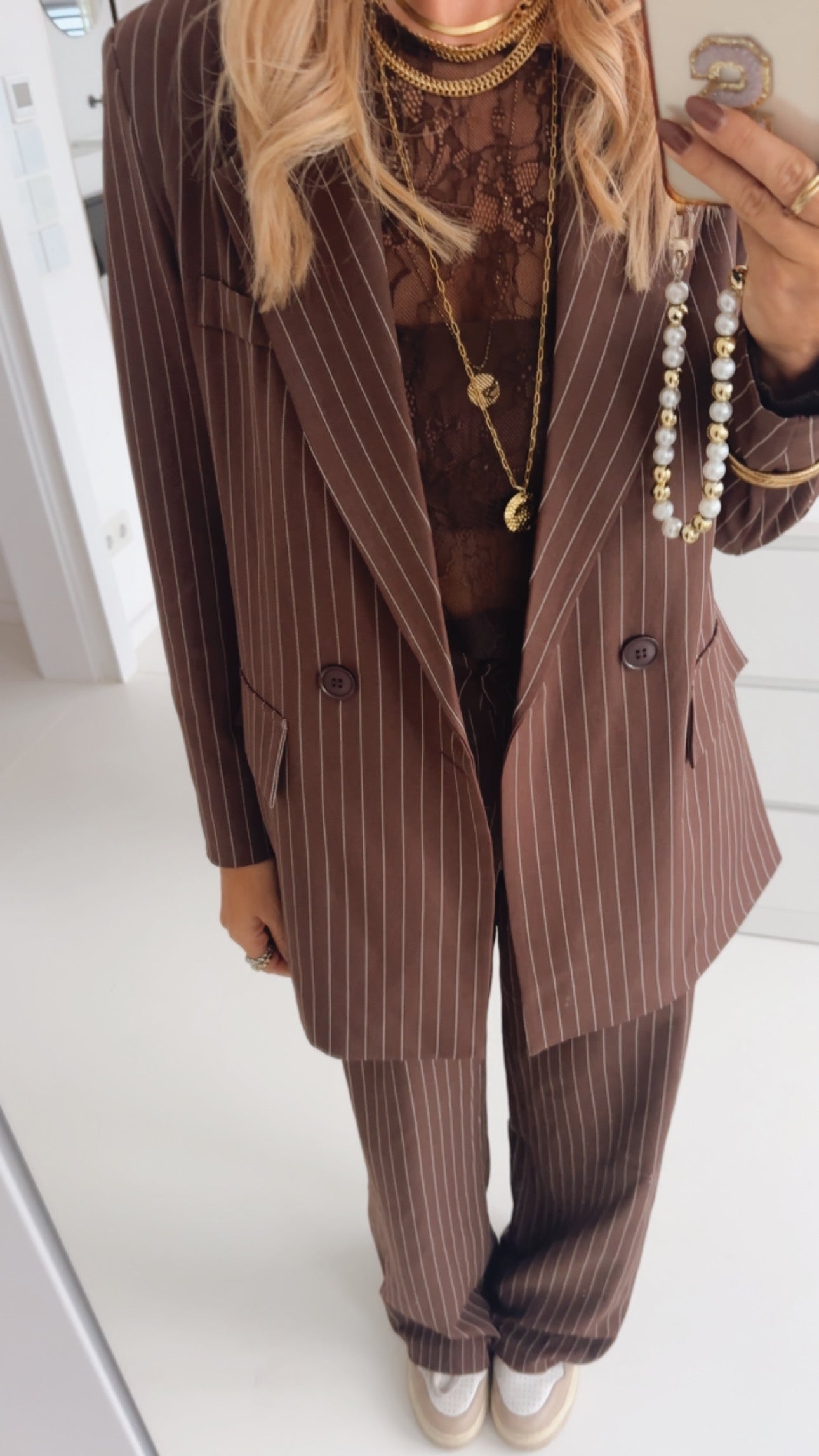 Straight Leg Hose Fine Pin Stripes