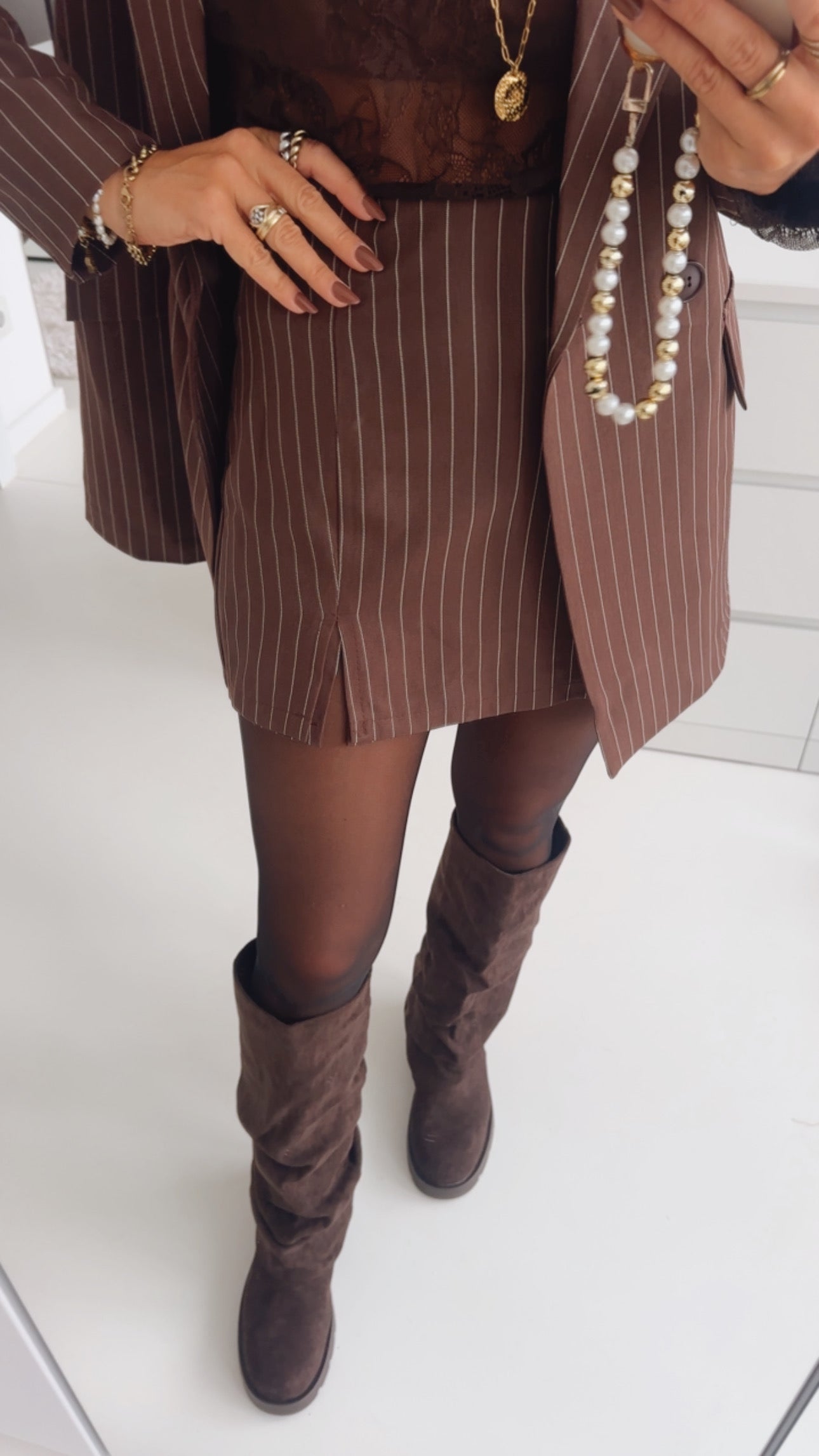 Mini Skort Fine Pin Stripes