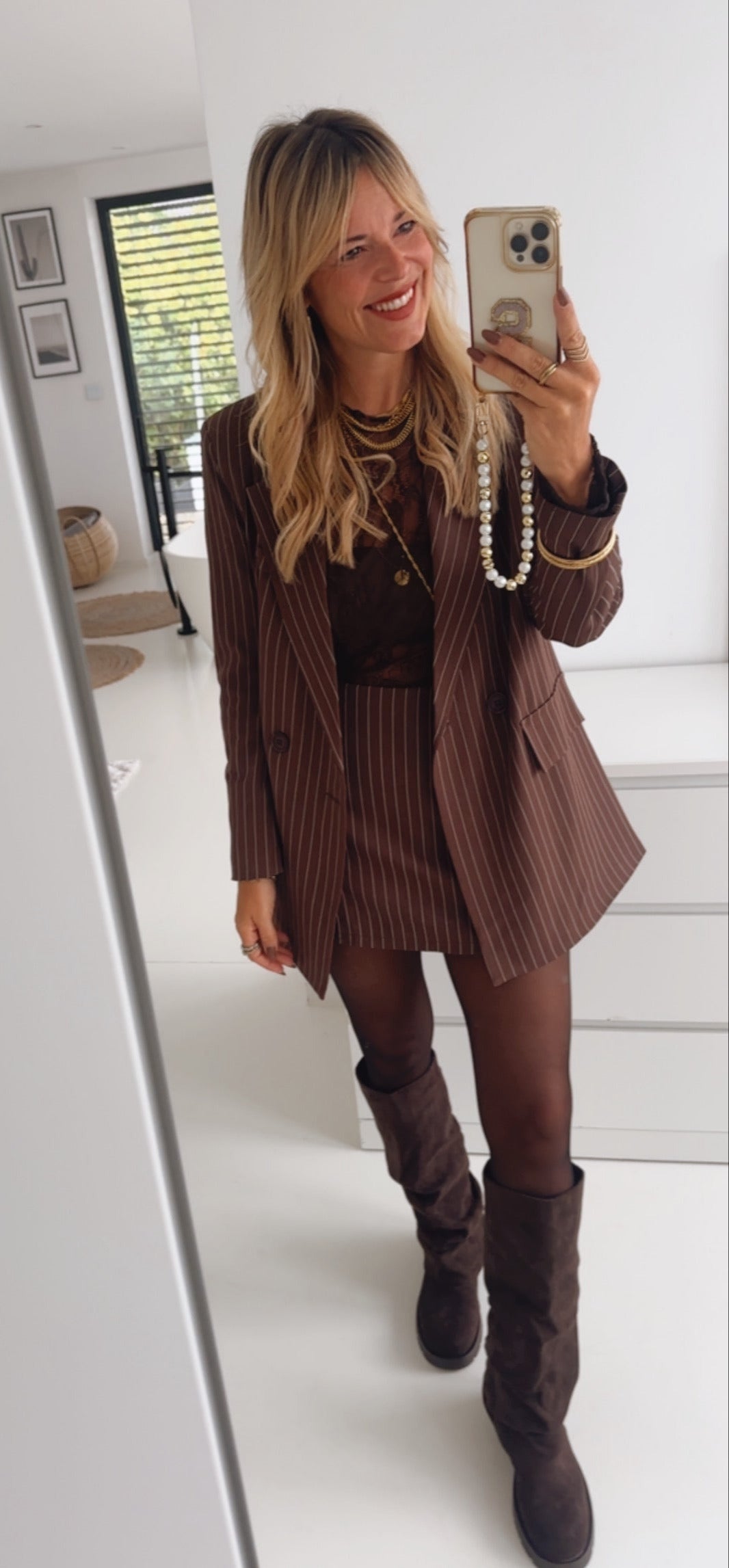 Mini Skort Fine Pin Stripes