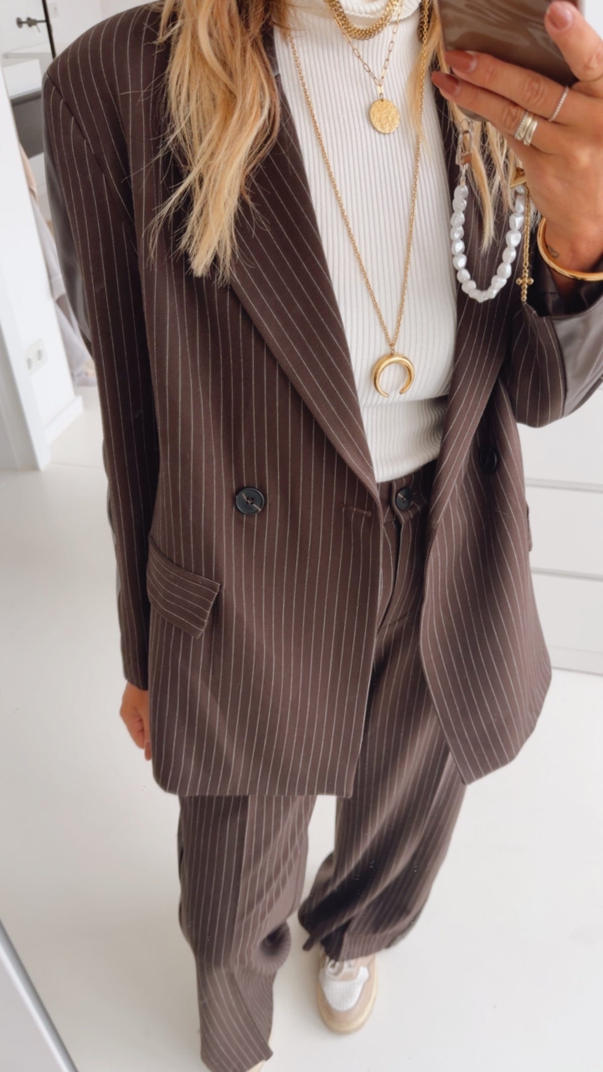 Blazer Leder Stripes