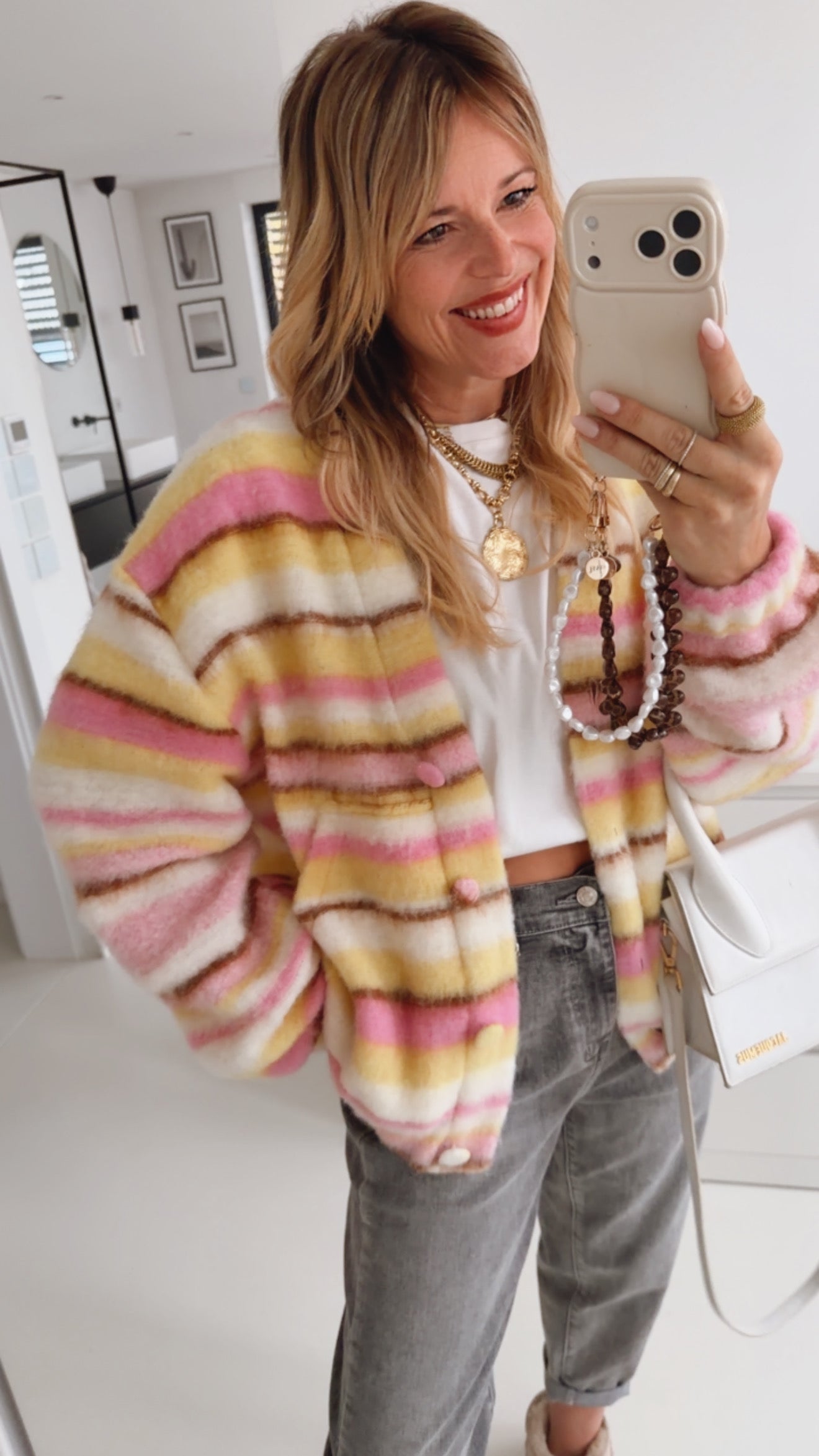 Jacke Felt mit Streifen