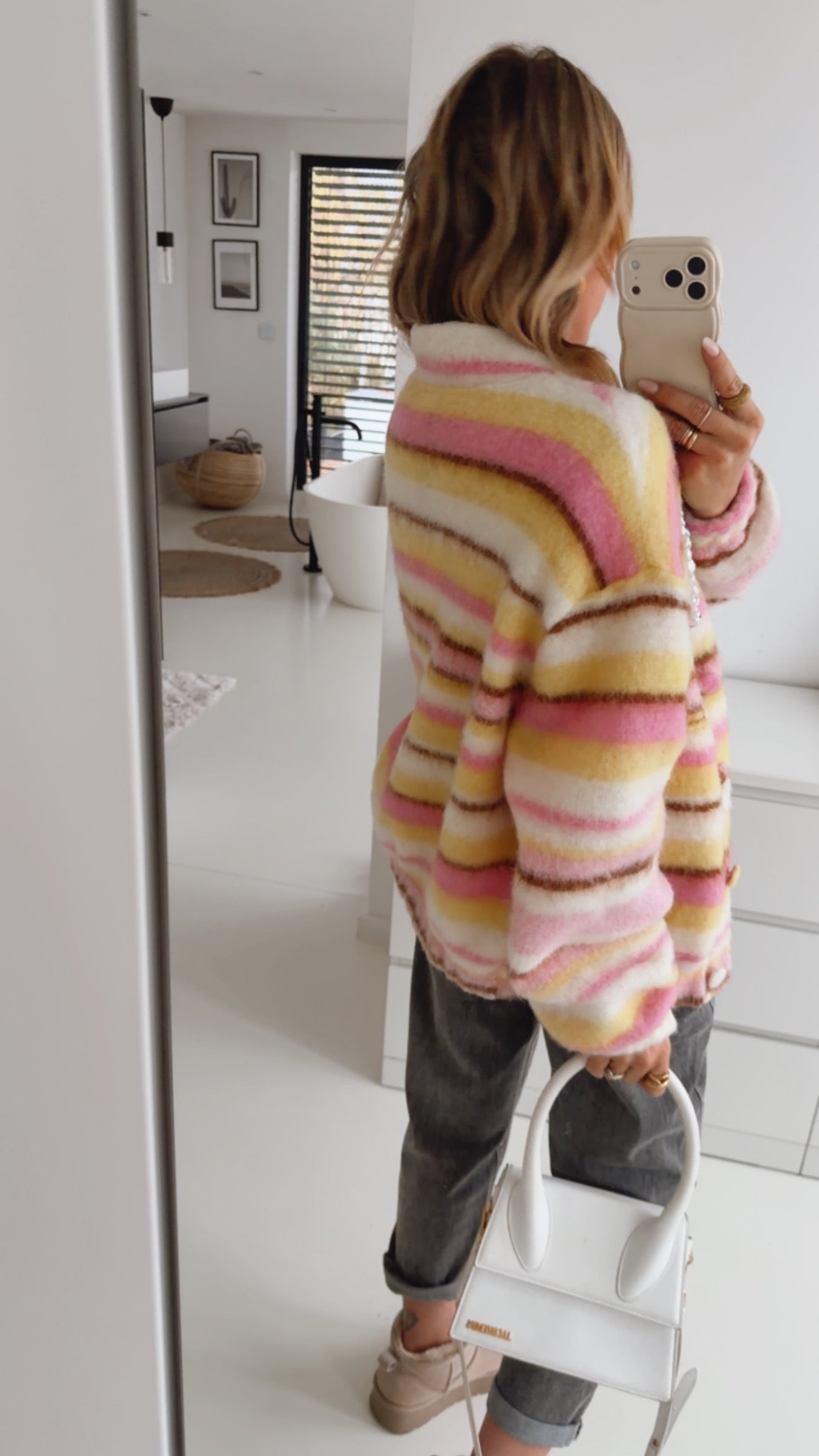 Jacke Felt mit Streifen