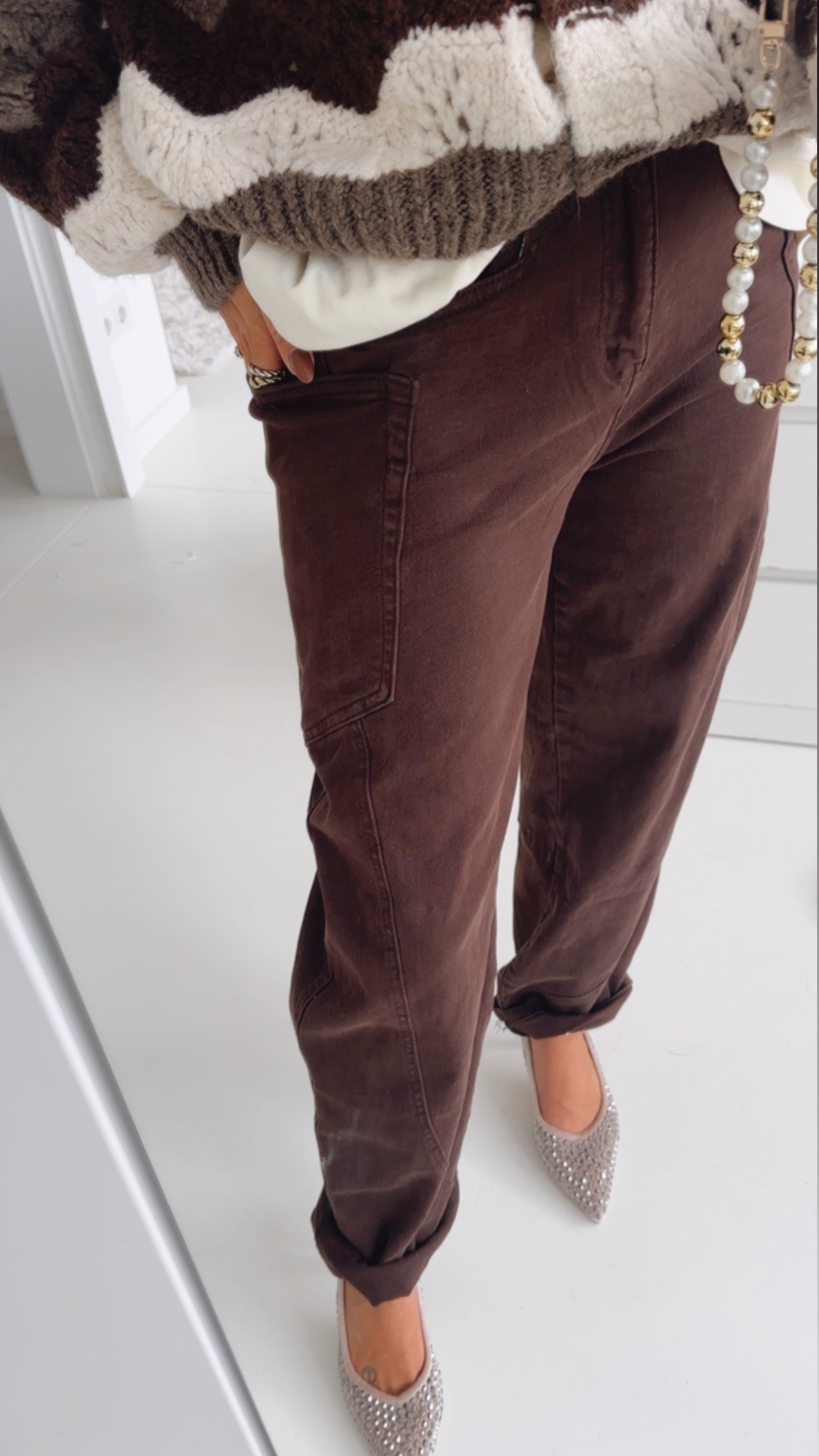 Soft Barrel Jeans mit Taschen