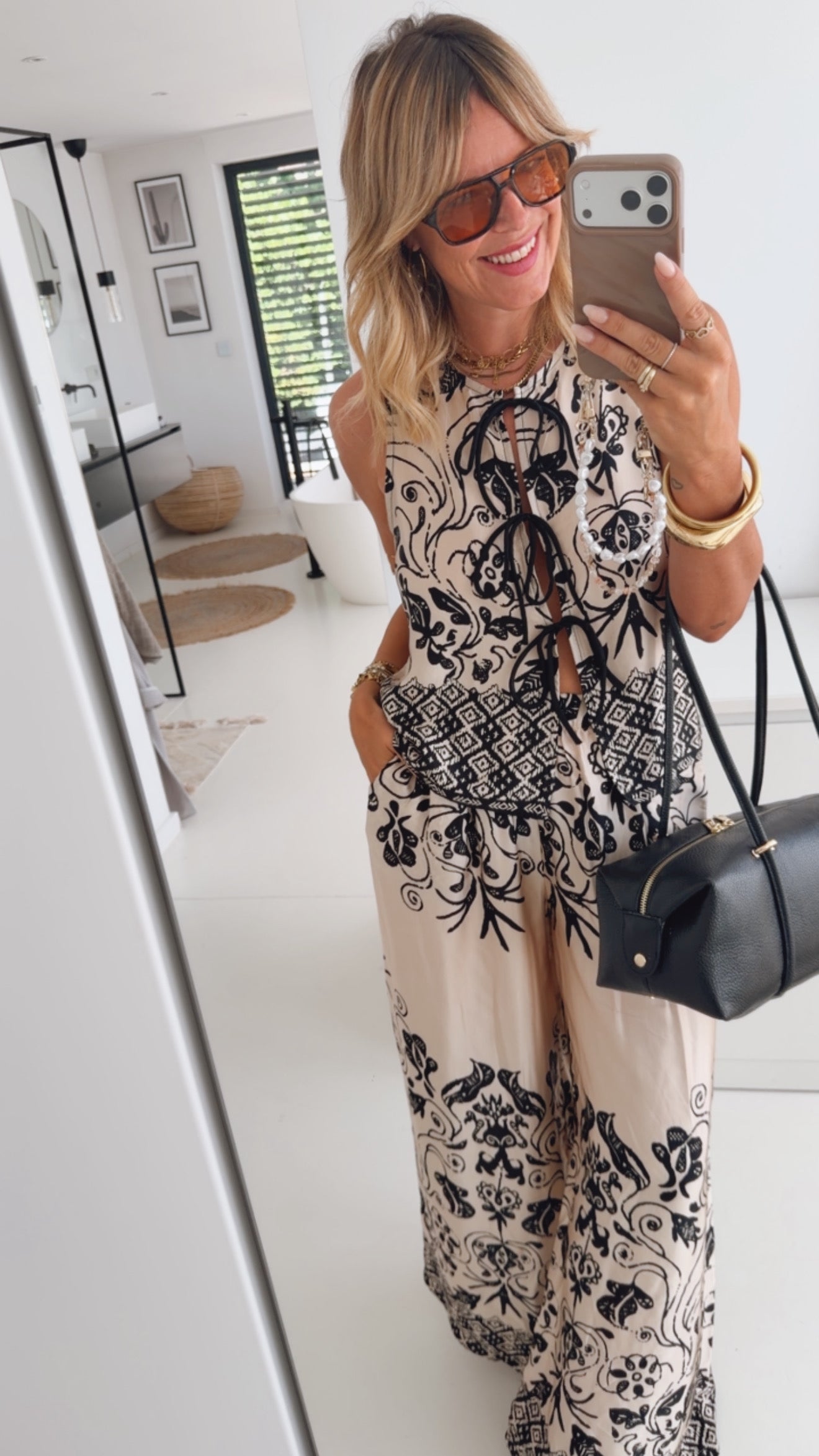 Shirt zum Binden Fine Pattern