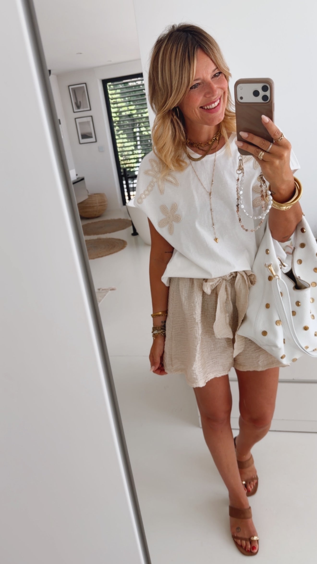 Shirt Crochet Palms & Flowers