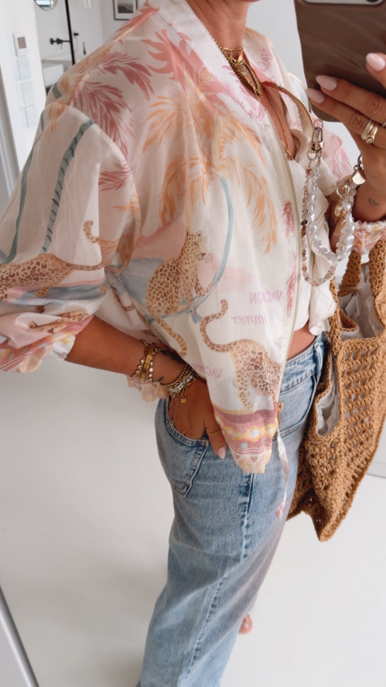 Jacke Sheer Print