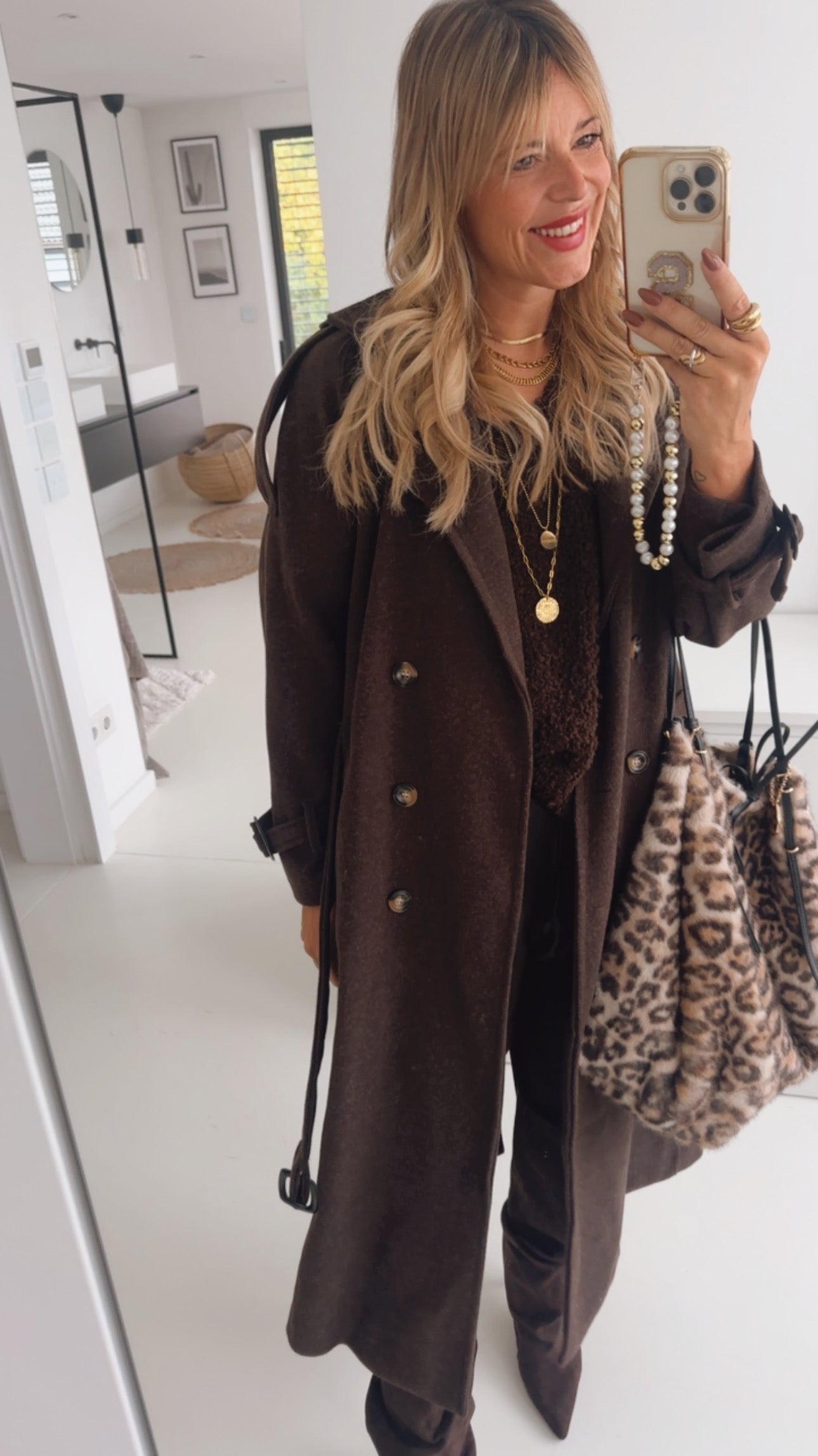 Trenchcoat Jacke mit Bindegürtel