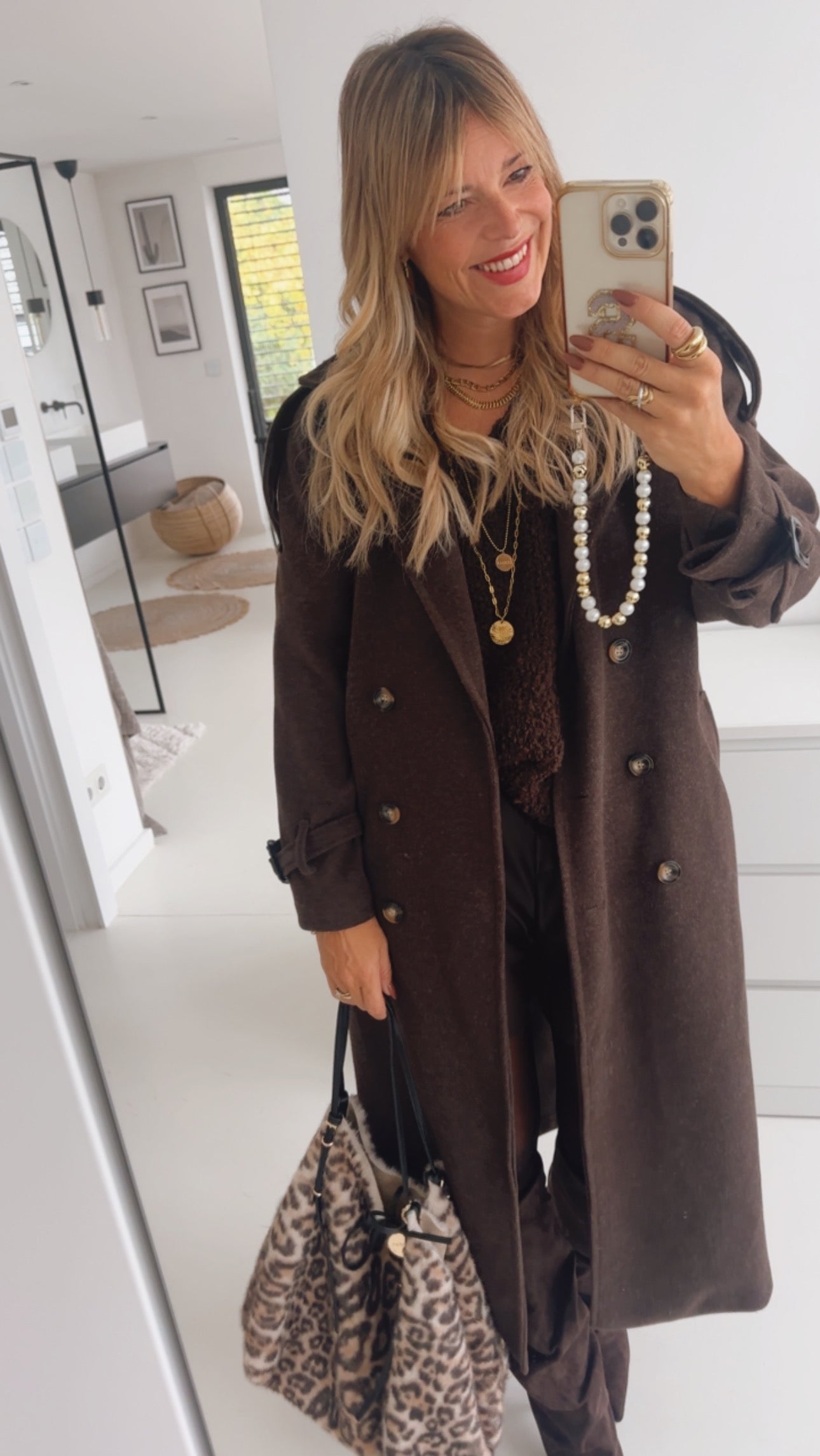 Trenchcoat Jacke mit Bindegürtel