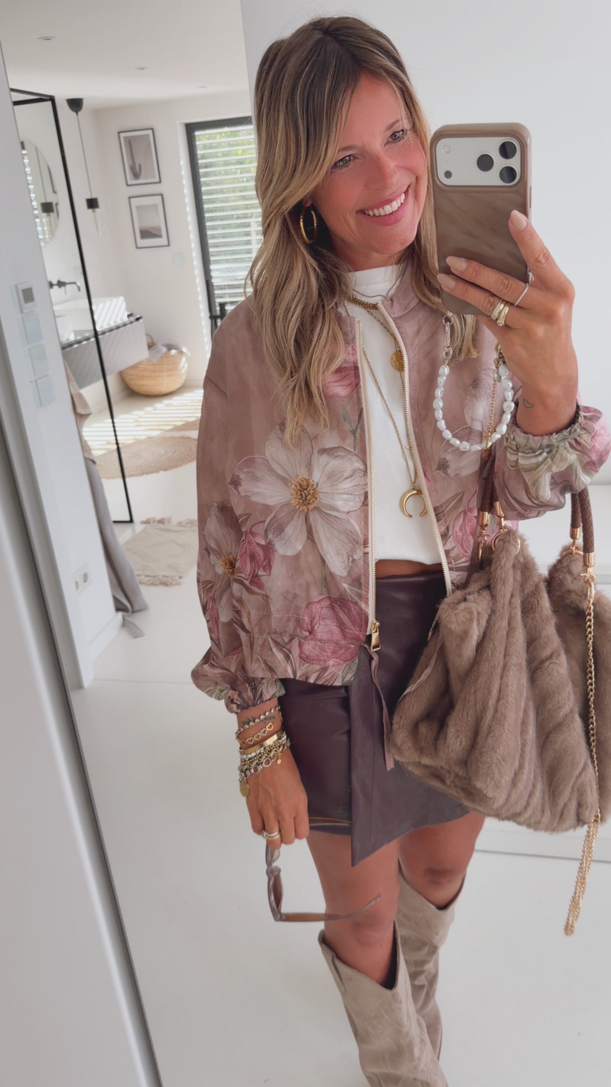 Sheer Jacke Flower Print