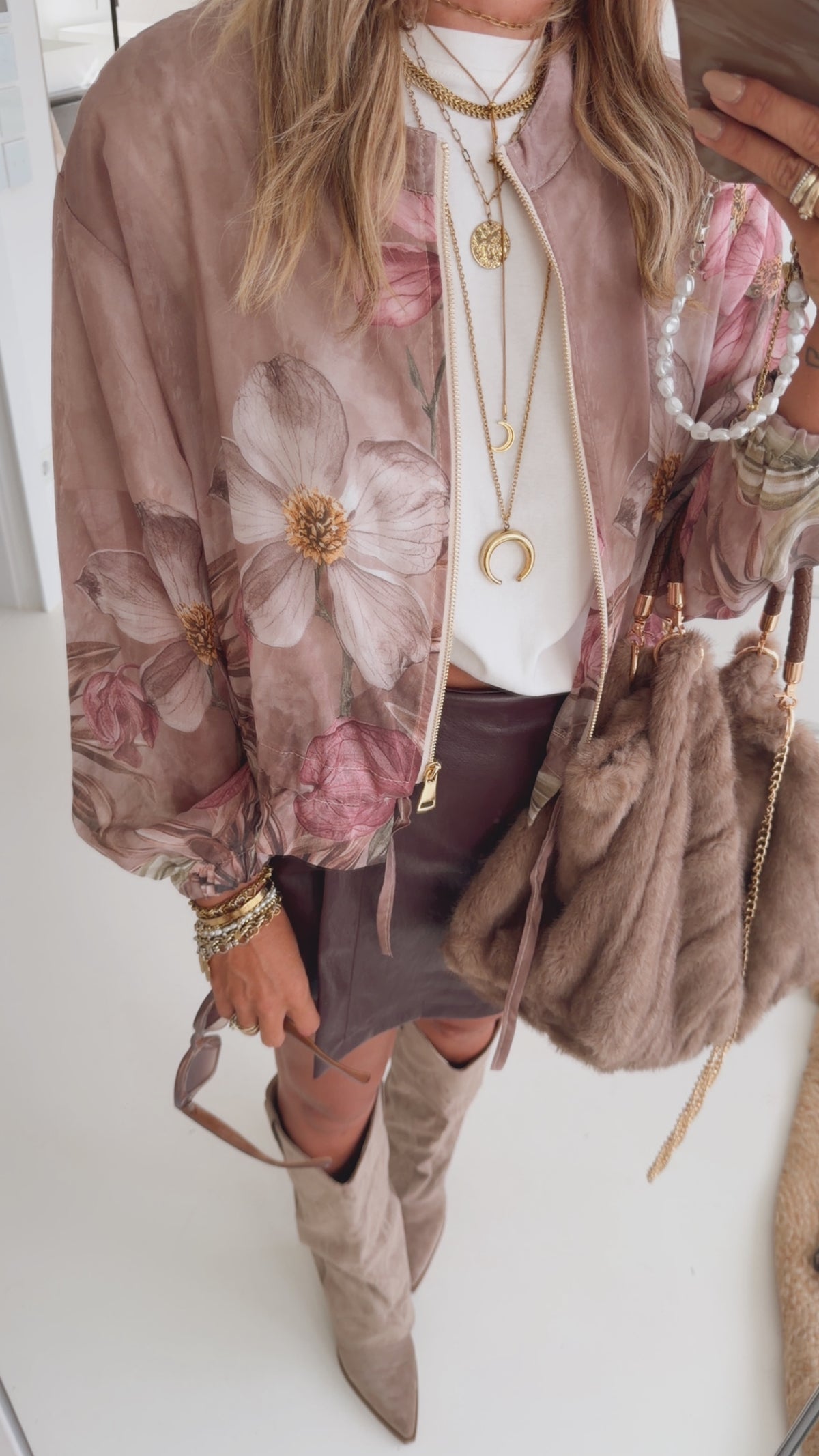 Sheer Jacke Flower Print