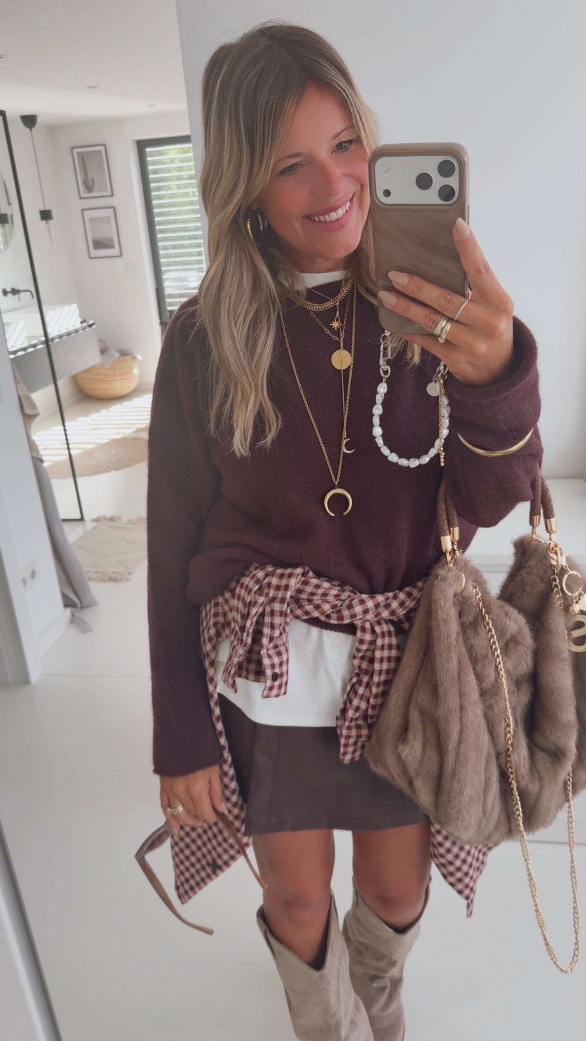 Midi Pulli Soft mit Umschlagarm