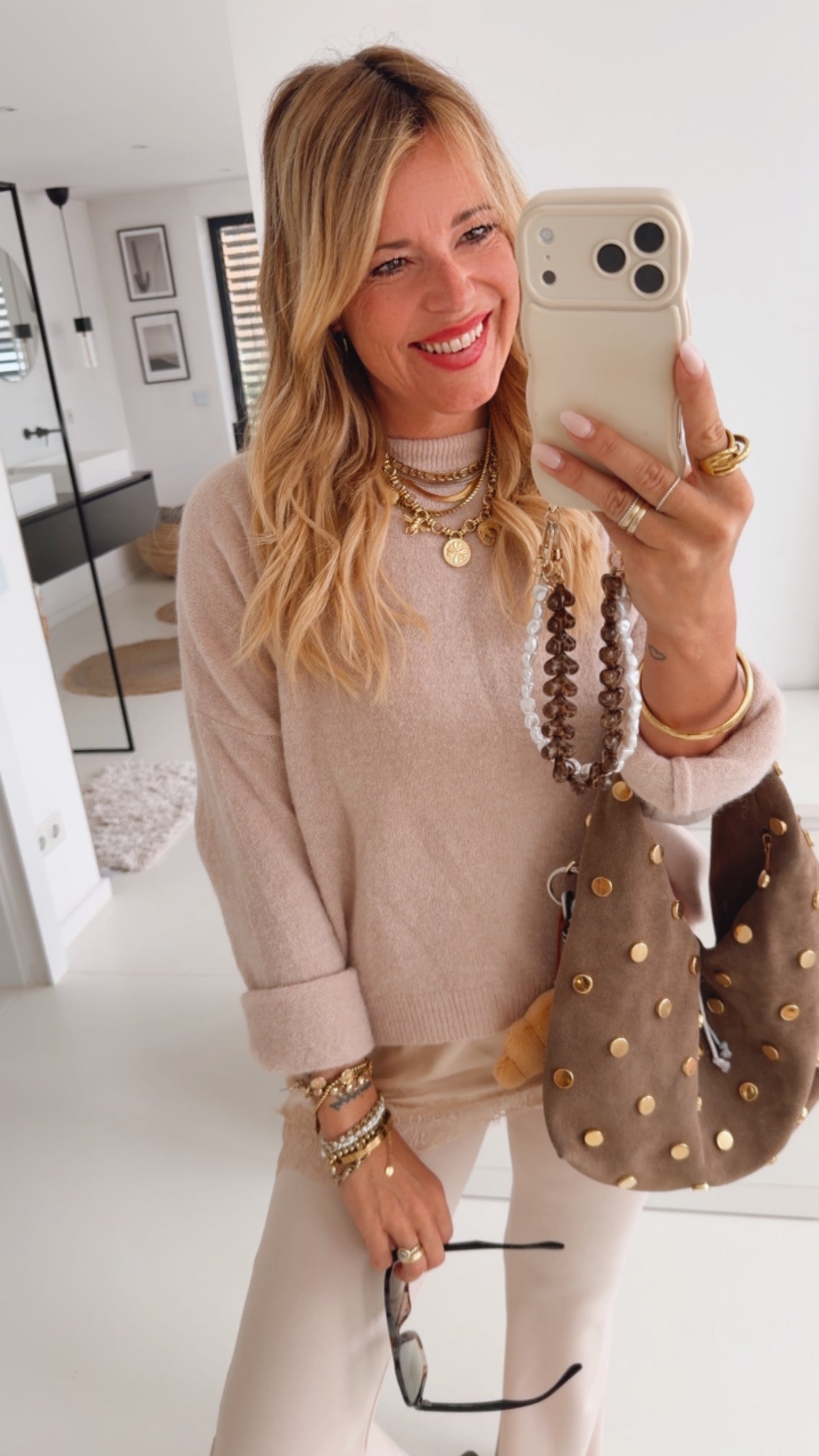 Midi Pulli Soft mit Umschlagarm