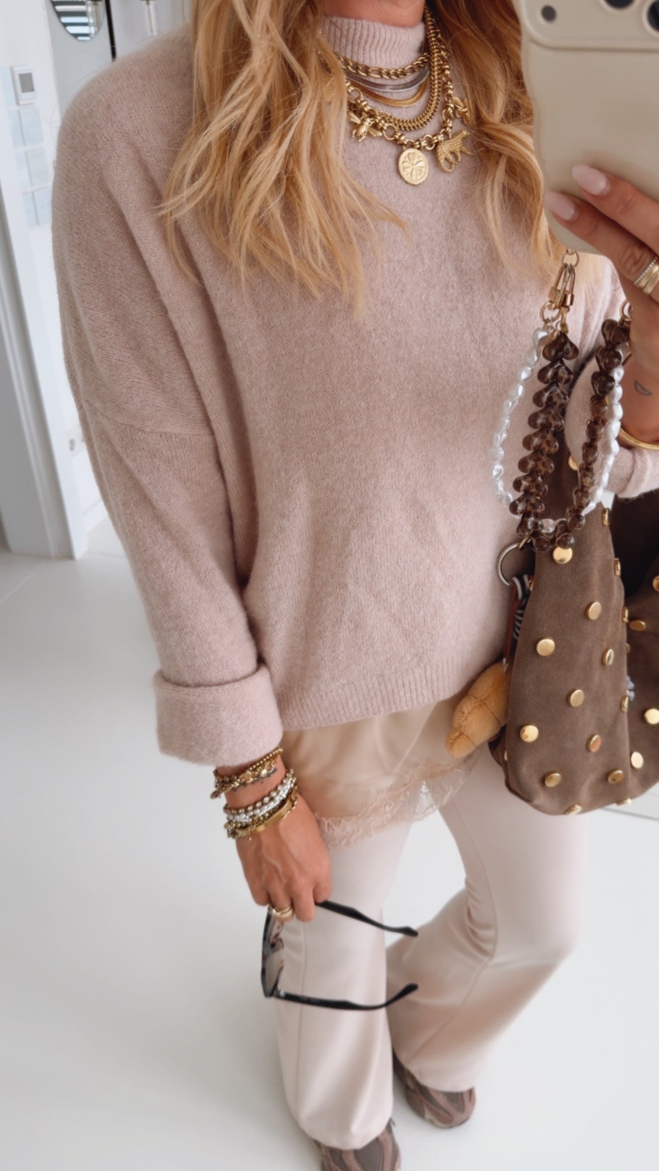 Midi Pulli Soft mit Umschlagarm