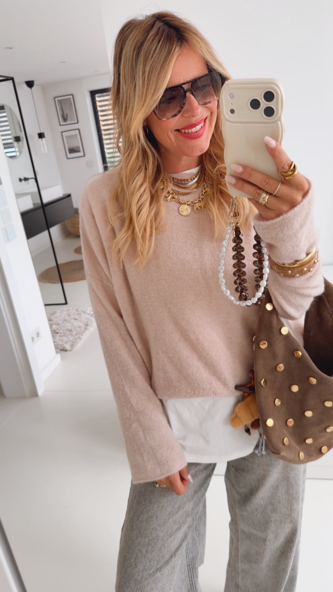 Midi Pulli Soft mit Umschlagarm