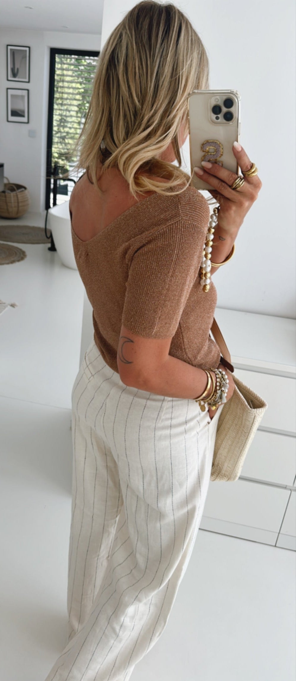 Fine Knit Glitter T-Shirt