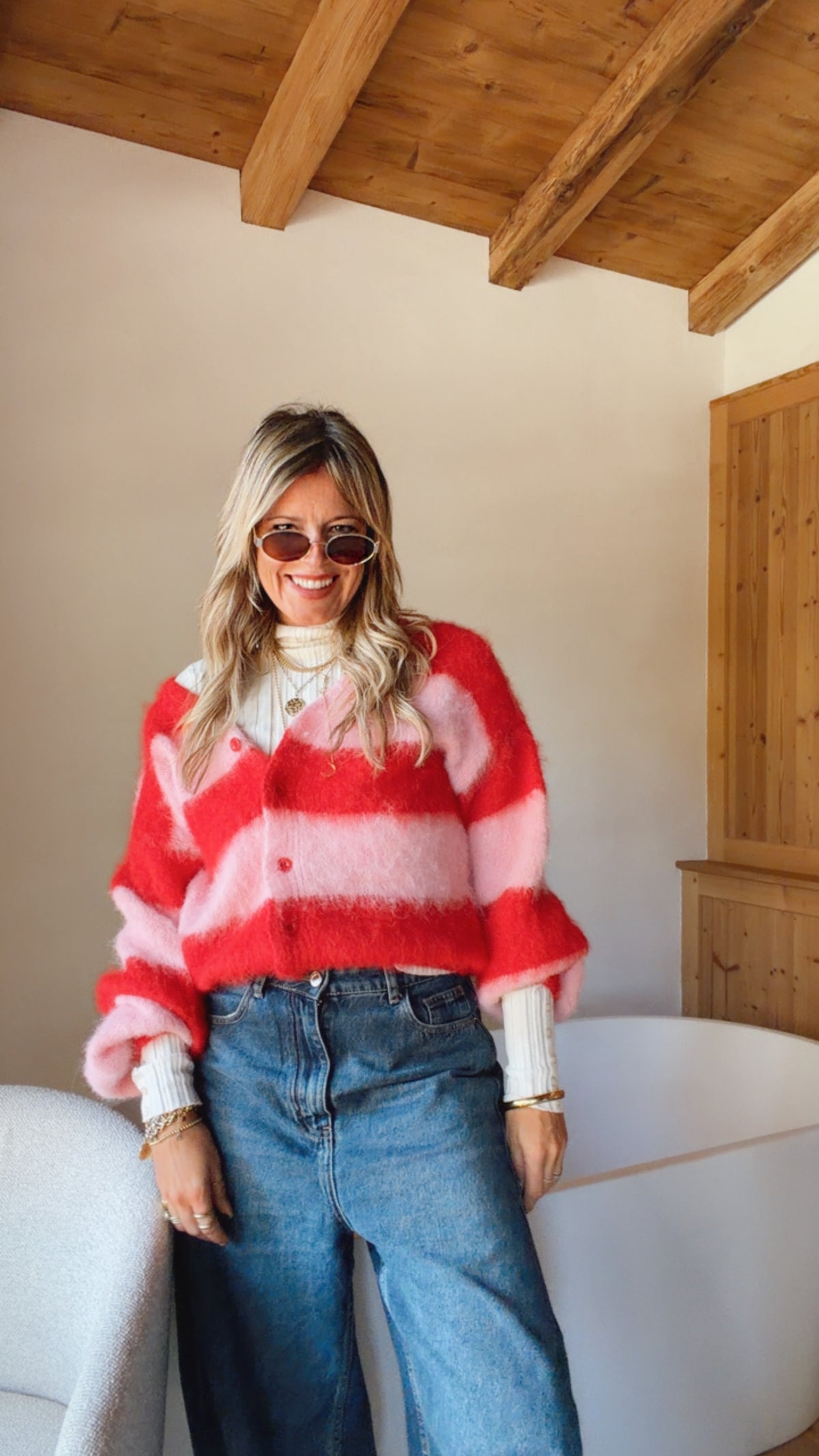 Colorful Cardigan Gestreift