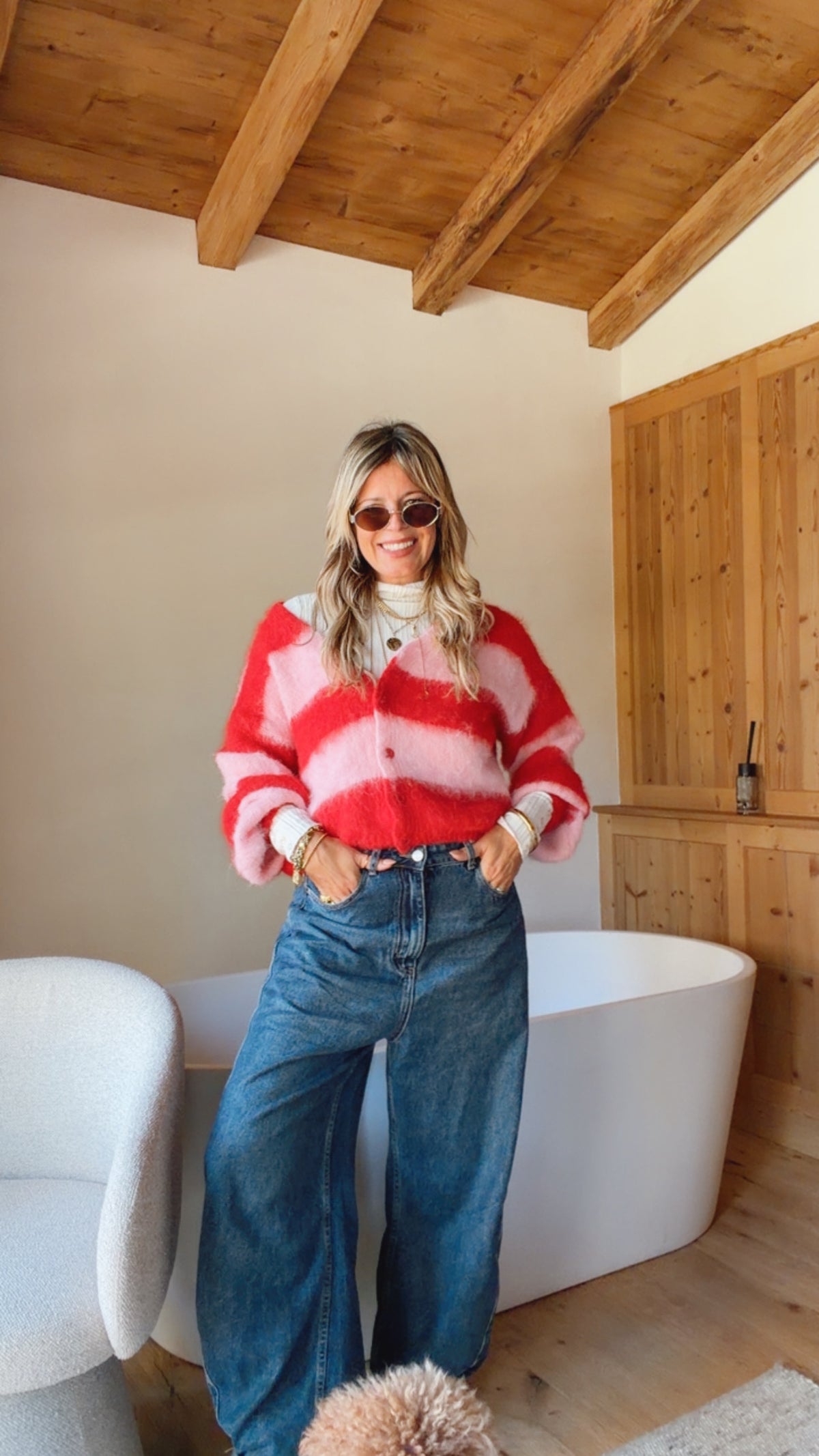 Colorful Cardigan Gestreift