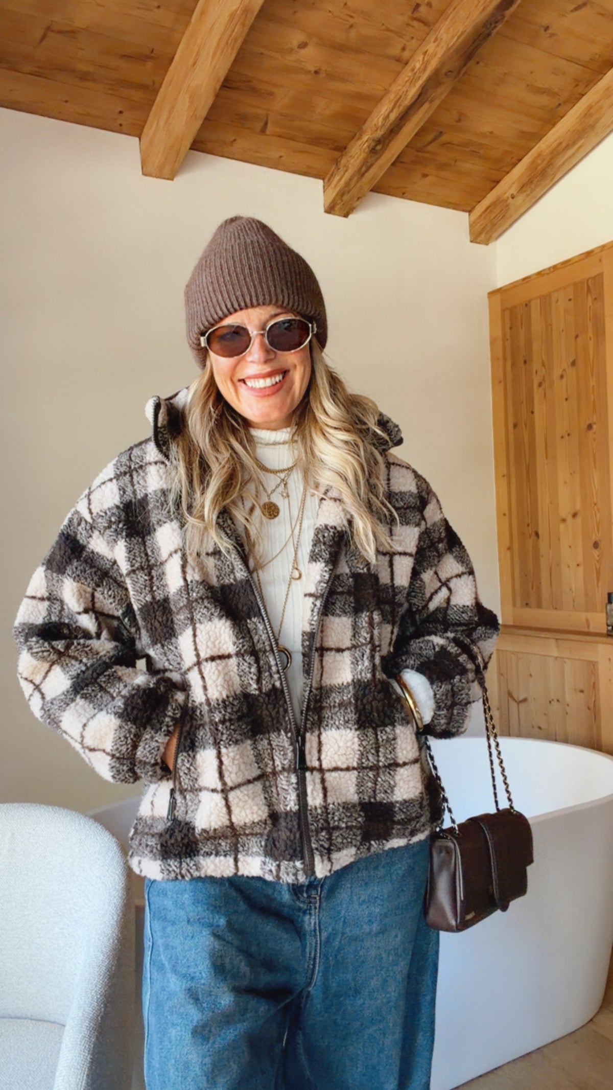 Karo Jacke Flausch