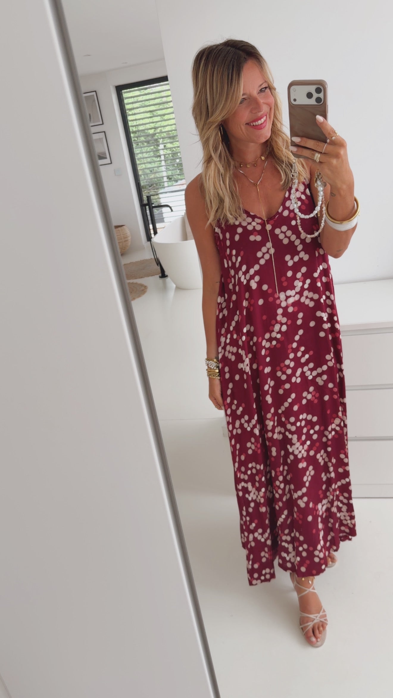 Spaghetti Kleid Polkadots