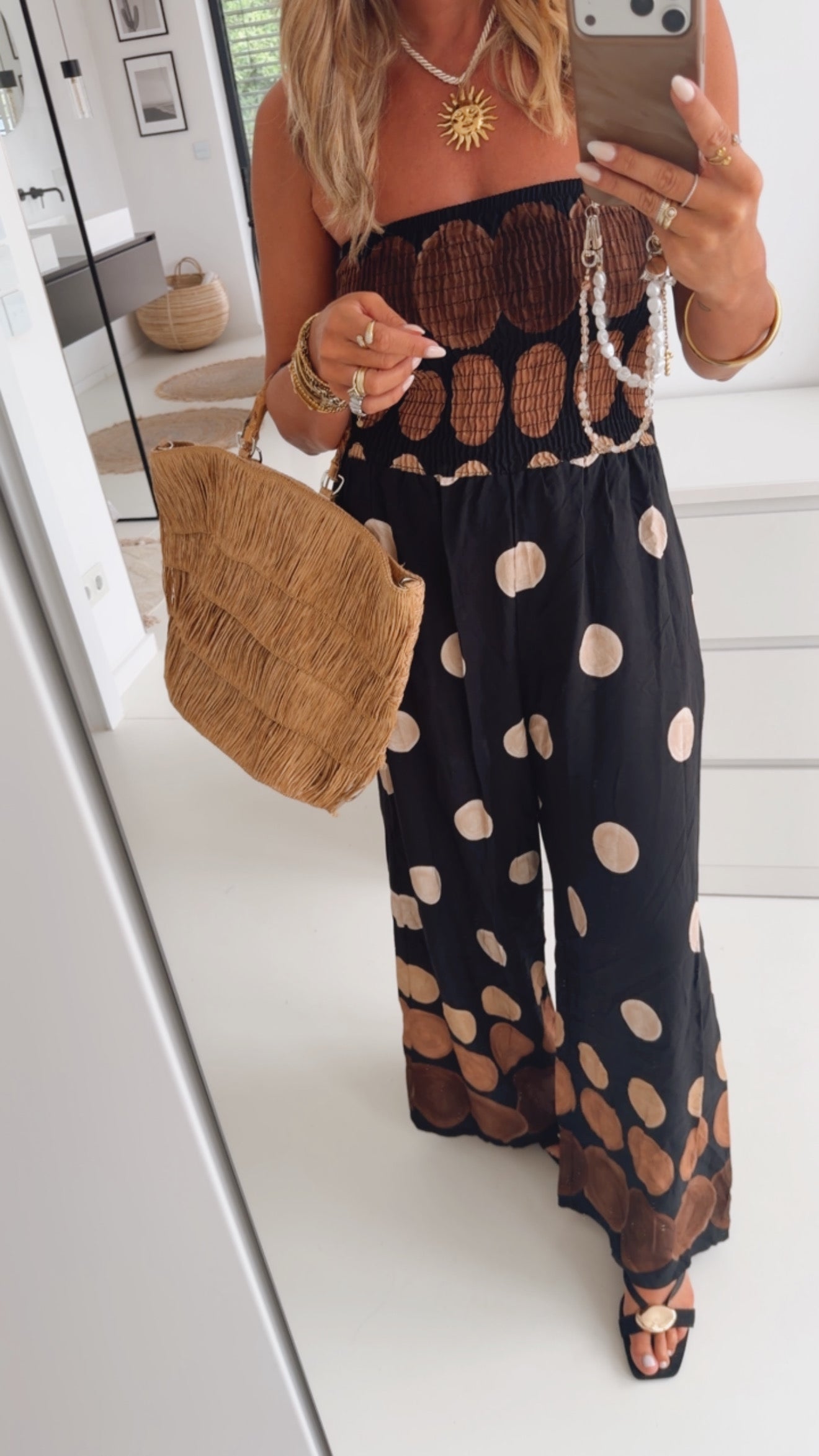 Wide Leg Bandeau Jumpsuit