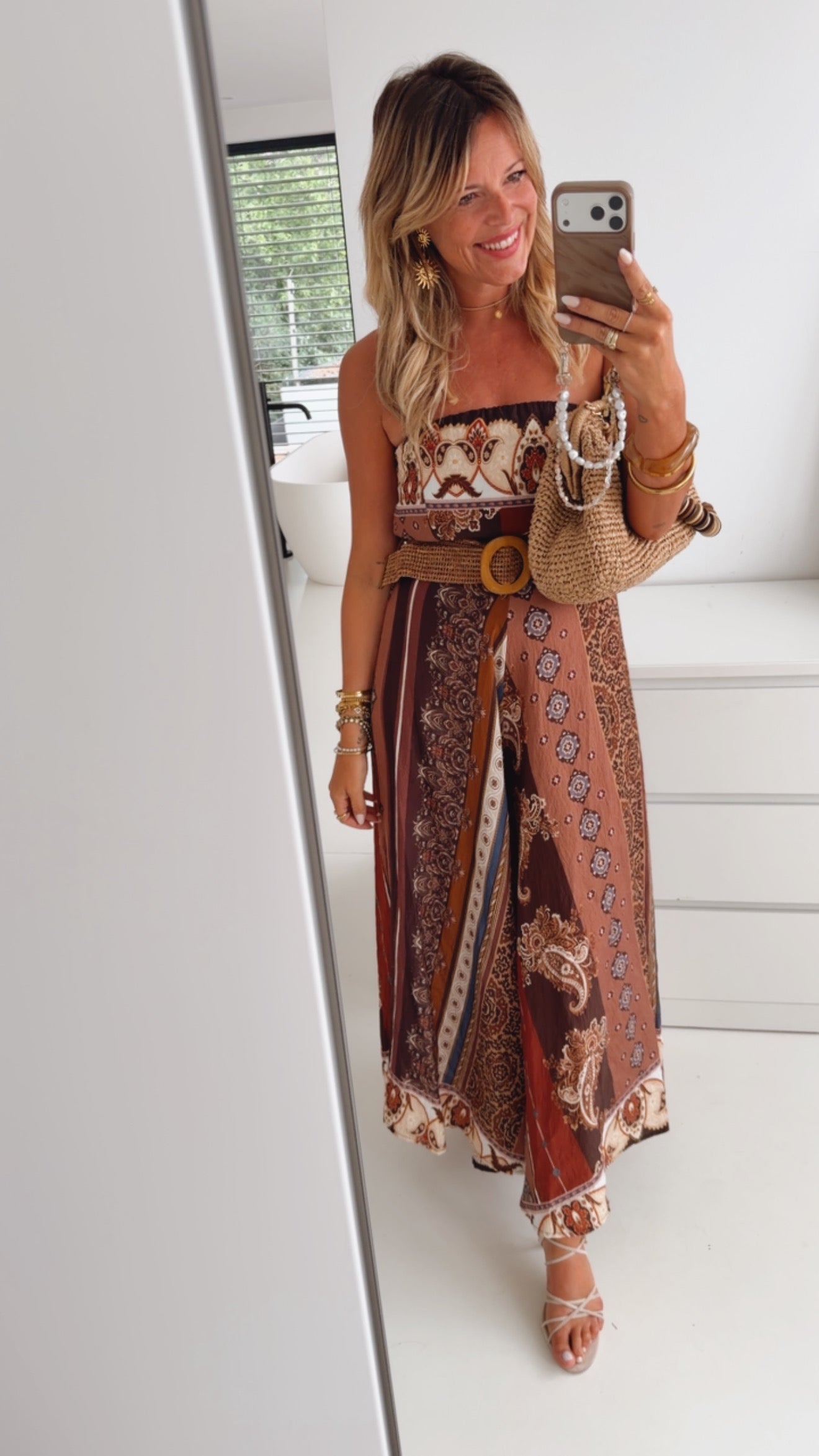 Bandeau Jumpsuit Pattern Mix