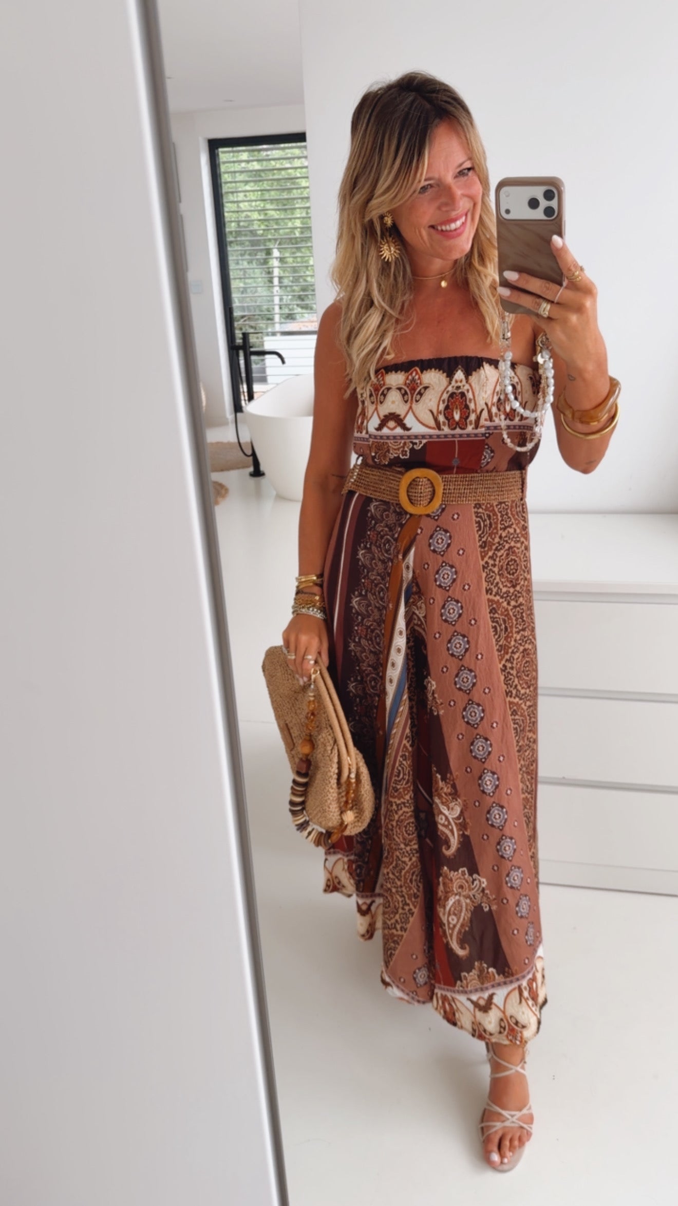 Bandeau Jumpsuit Pattern Mix