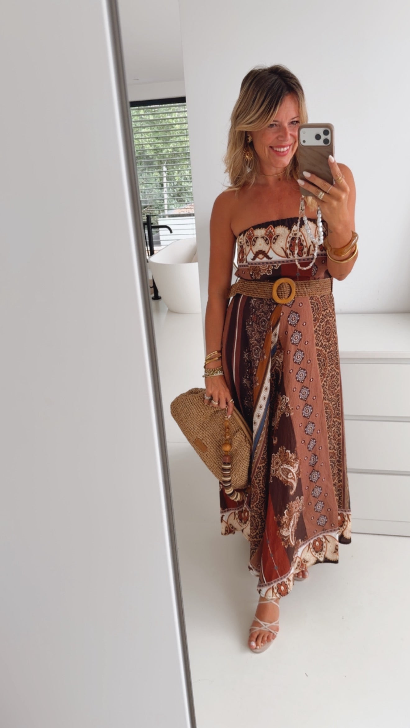 Bandeau Jumpsuit Pattern Mix